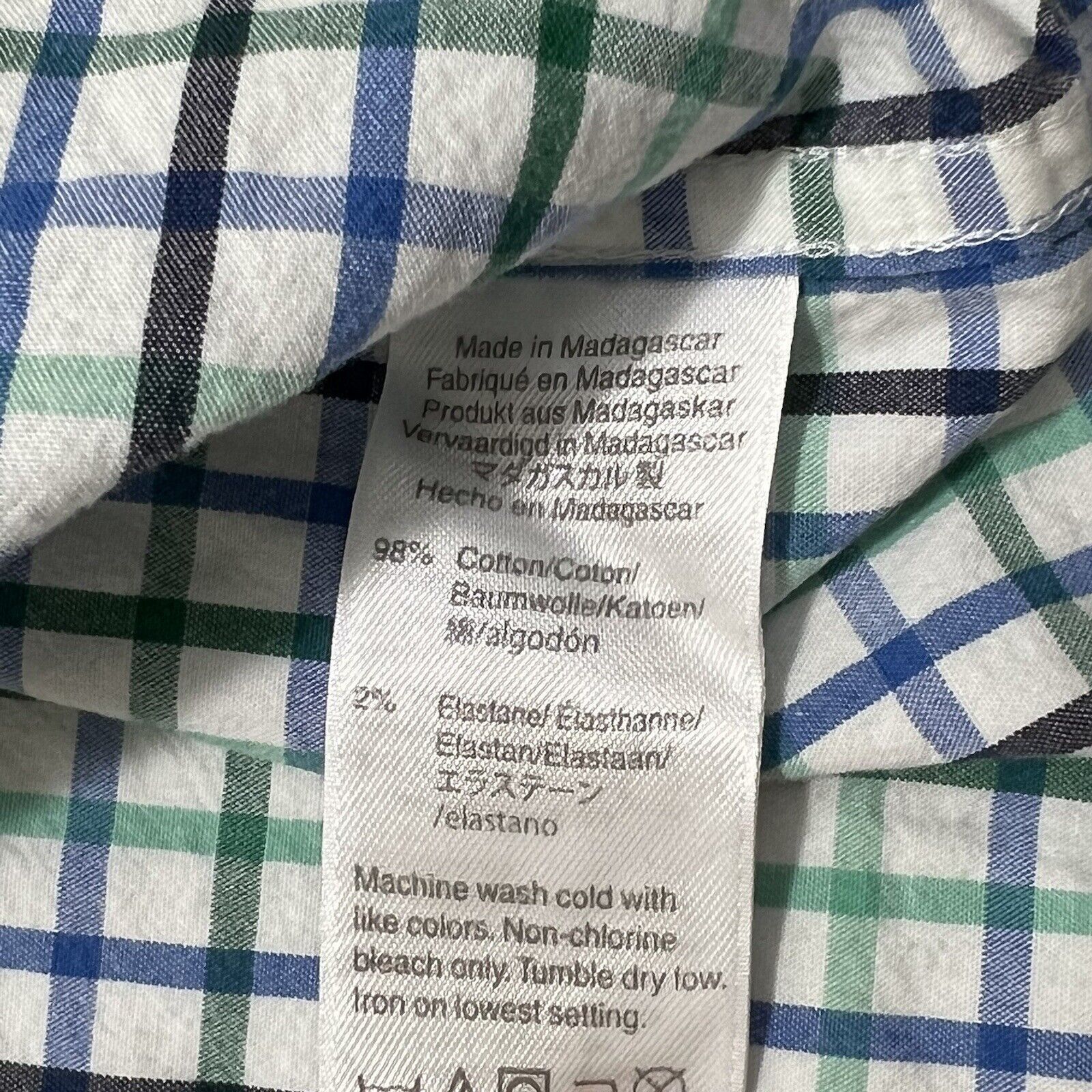 J.Crew J. Crew Button Up Blue Green Plaid Striped Dress Shirt Size US L / EU 52-54 / 3 - 12 Thumbnail
