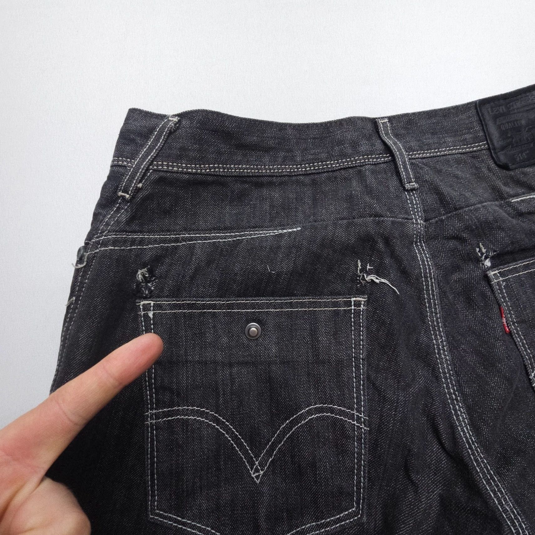 Levi's Levi's 514 Slim Straight Jeans Mens 32 x 29 Denim Black 2000s Y2K Vintage Theme American Jeans 5-Pocket Mens Size US 32 / EU 48 - 6 Thumbnail