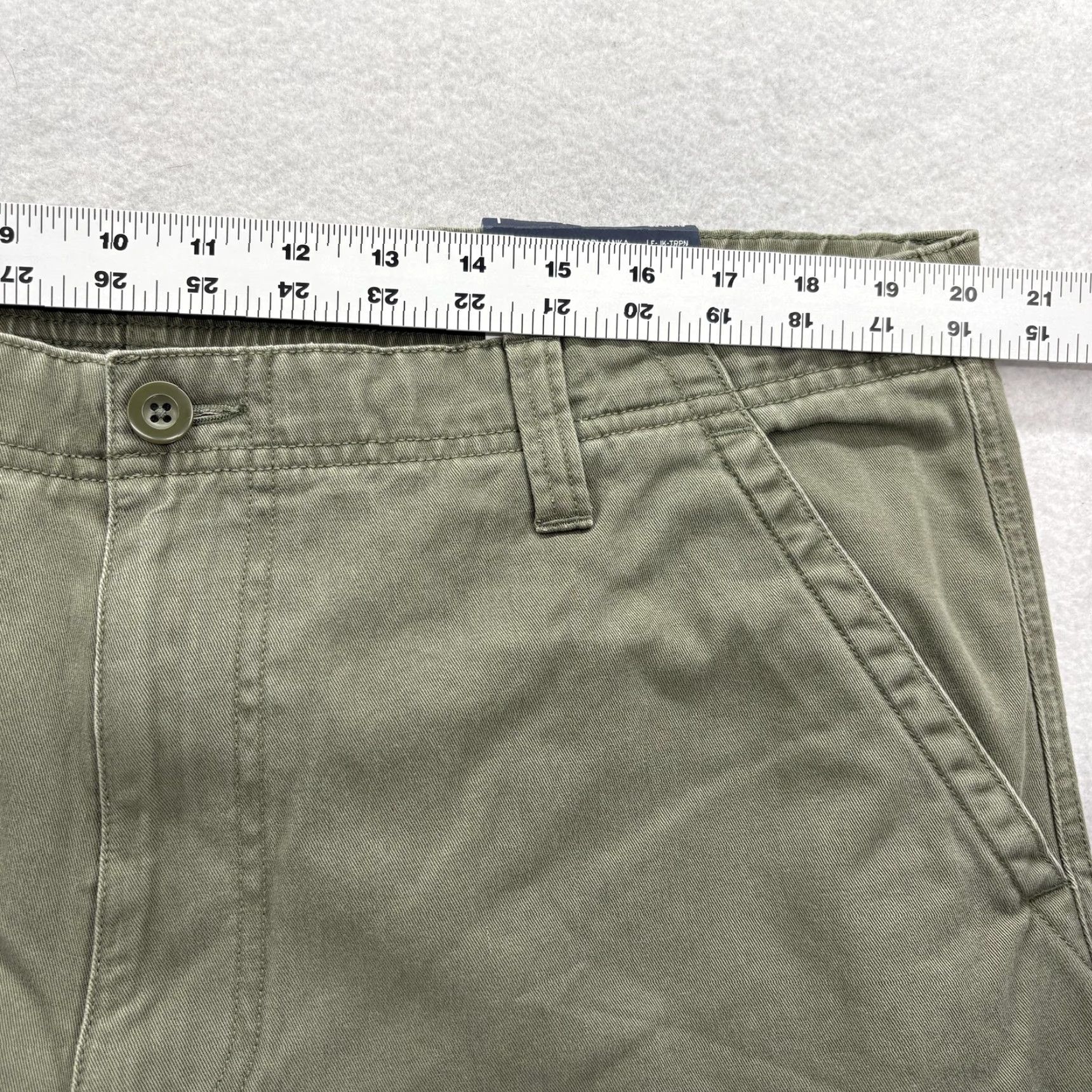 Lands' End Lands' End Cargo Pants Mens Large Green Classic Fit Elastic Waist Workwear NWT Size US 33 - 6 Thumbnail