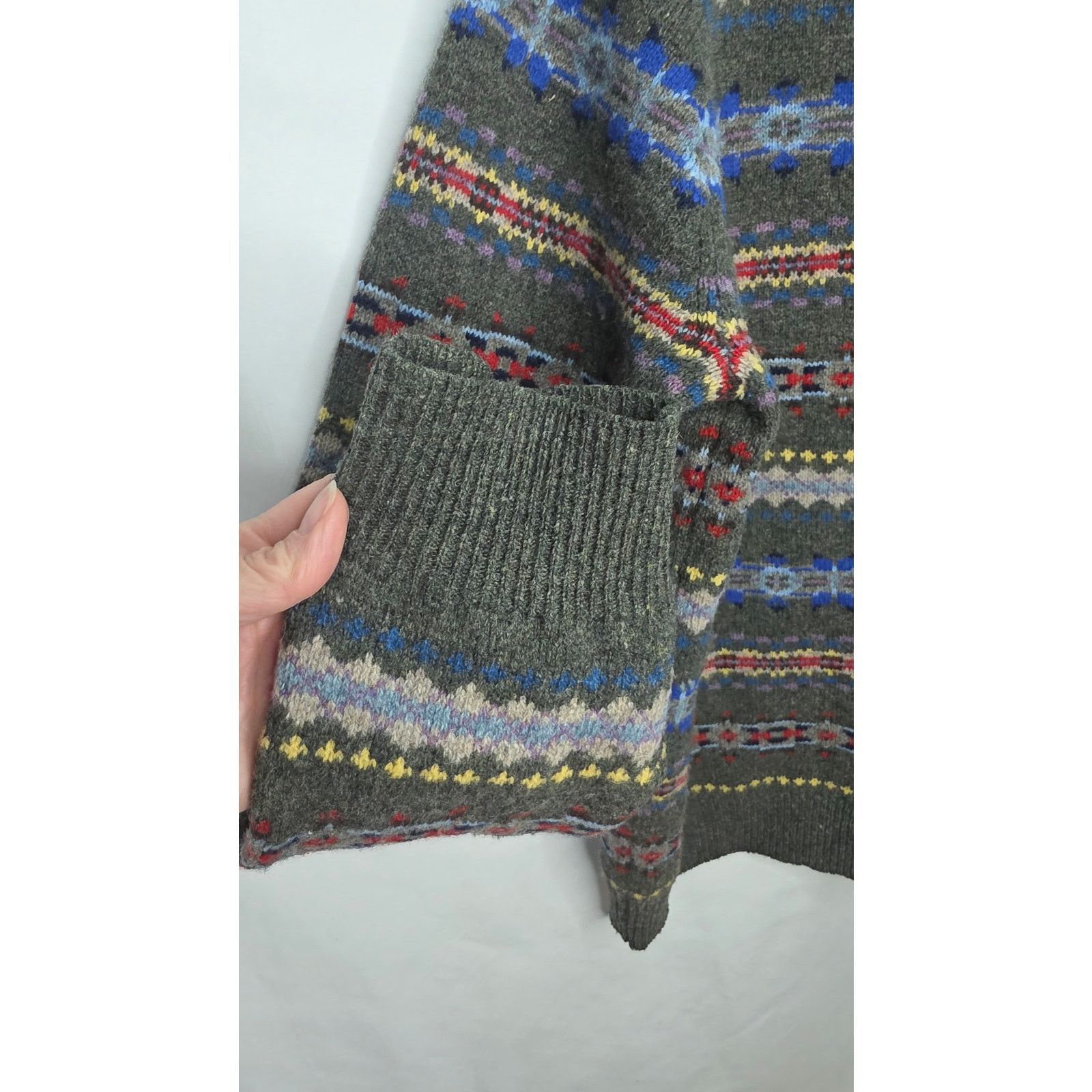 J.Crew J.Crew Lambswool Fair Isle Crewneck Sweater Multicolor Mens Size US XL / EU 56 / 4 - 6 Thumbnail