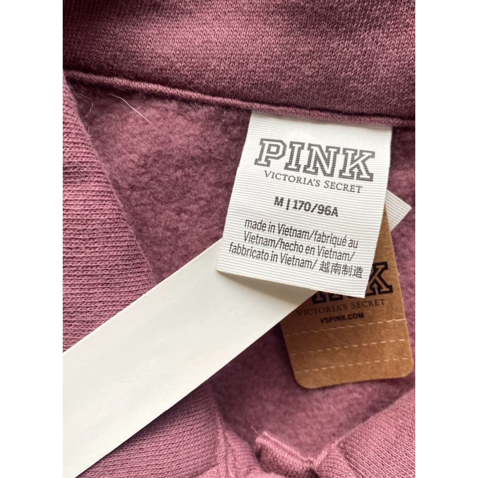Pinko NWT PINK Sweatshirt Henley 3 Button Women’s Medium Pink Victoria’s Secret Activewear Womens M Size M / US 6-8 / IT 42-44 - 7 Thumbnail