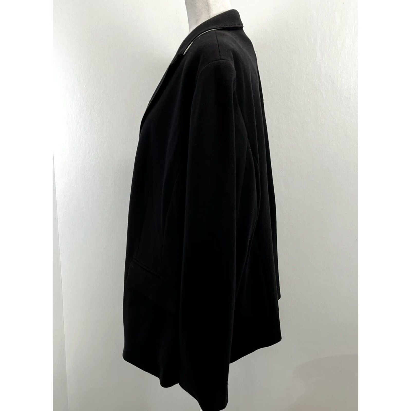 Talbots Talbots Aberdeen Blazer Jacket 24W Plus Black Cotton Blend Womens 2 Button Size 4XL / US 24-26 - 2 Thumbnail