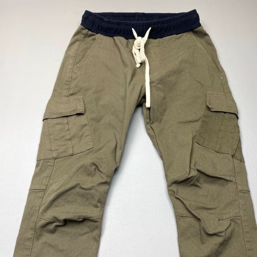 MNML MNML Pants Mens Small Olive Green Cargo Drawstring Utility Snap Pockets/Ankle Size US 29 - 3 Thumbnail
