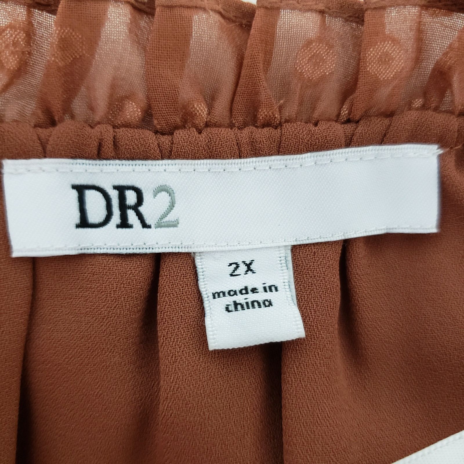 Other DR2 BY DANIEL RAINN Plus Size 2X Swiss Dot Tie Neck Blouse Size XXL / US 16-18 / IT 52-54 - 13 Thumbnail
