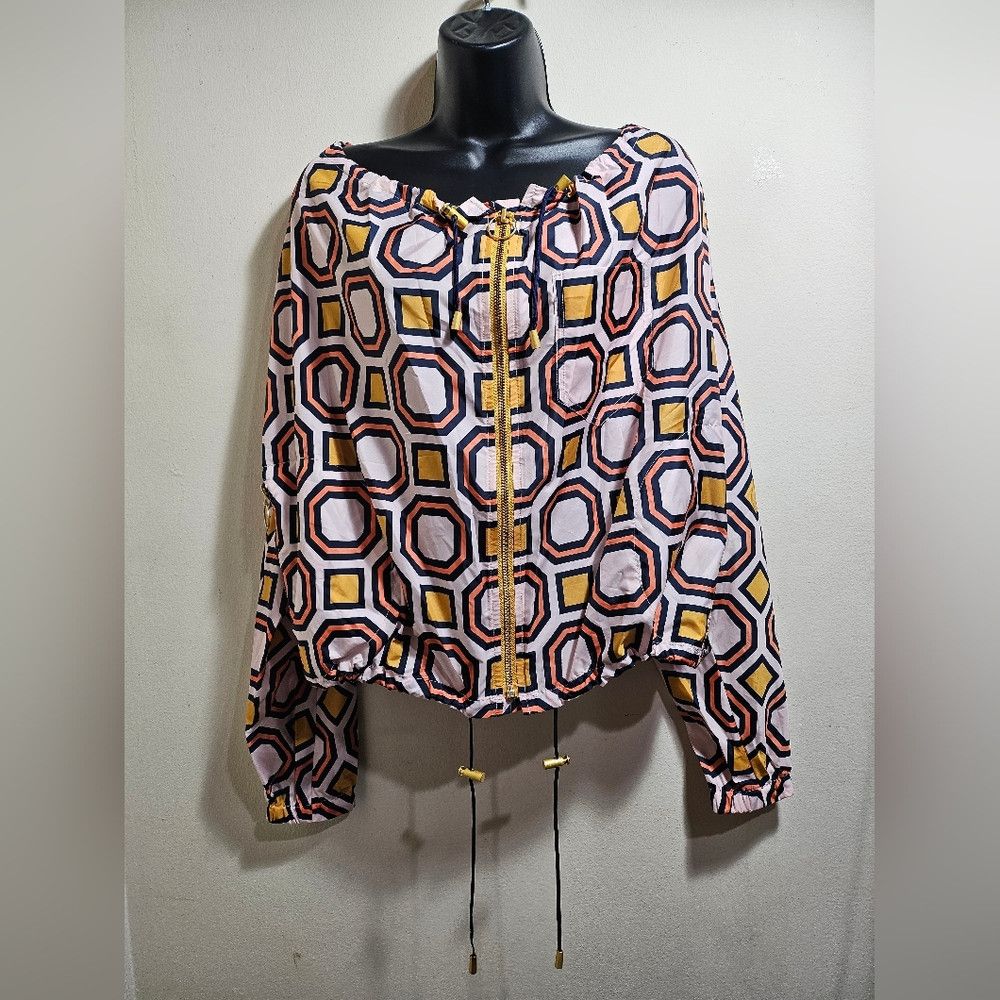 Tory Burch Tory Burch Digby Geometric Packable Lightweight Jacket 0 xs Size S / US 4 / IT 40 - 2 Thumbnail