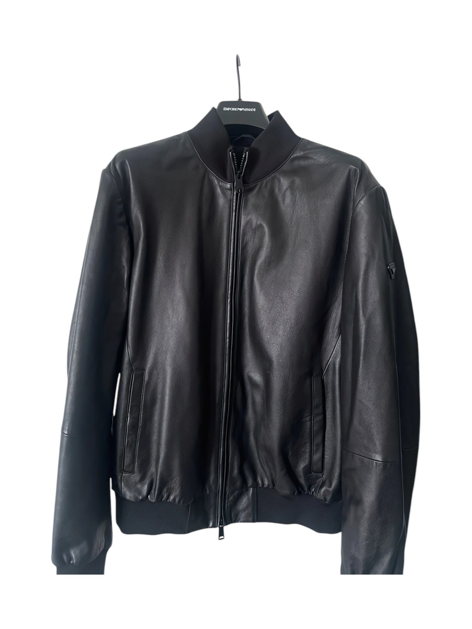 Emporio Armani LAMB LEATHER BIKER JACKET | Grailed