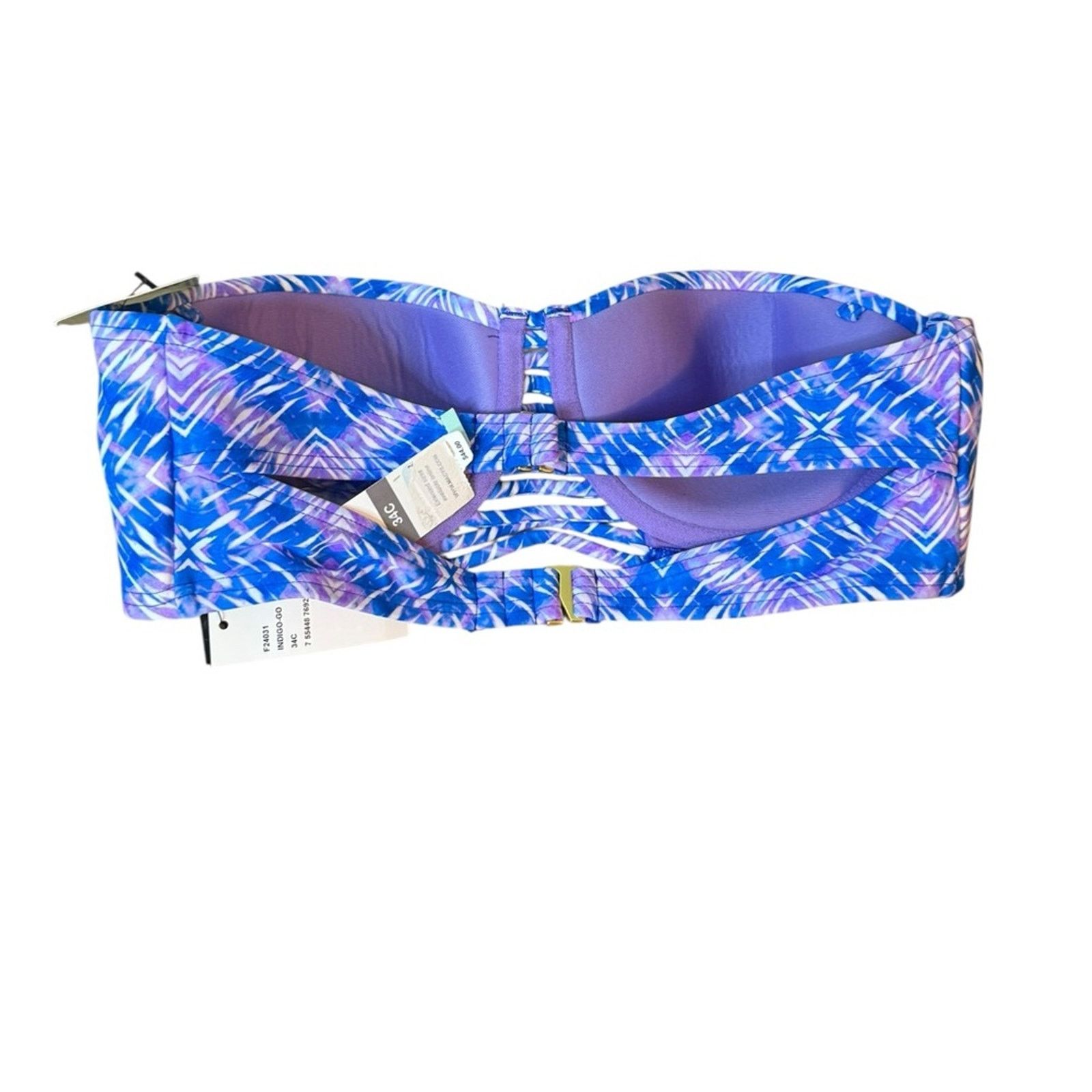 Other NWT Sundazed Abigail Indigo Bandeau Bikini Top Size ONE SIZE - 2 Thumbnail