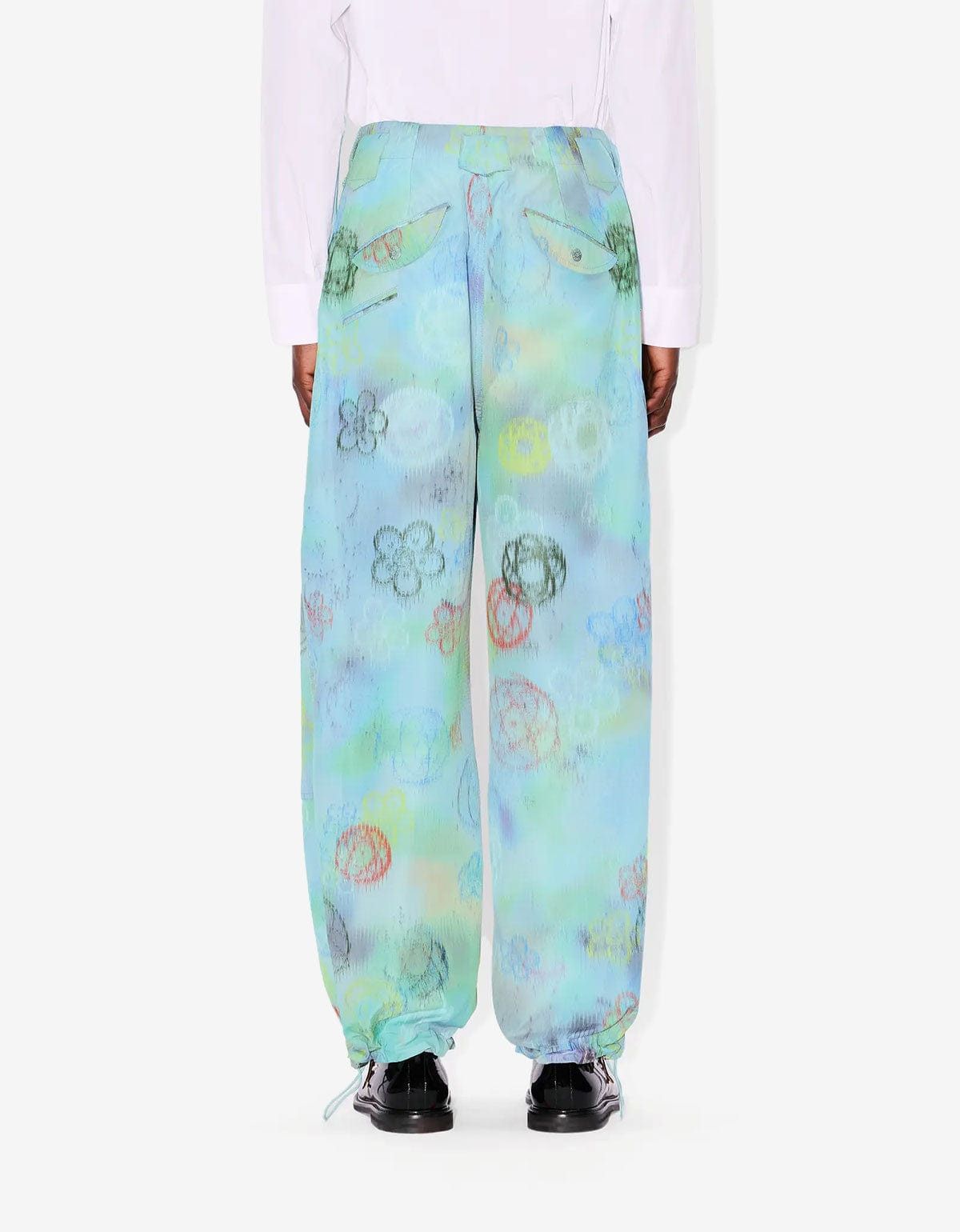 Kenzo Kenzo x Futura 2000 Blue Double Knee Pants Size US 34 / EU 50 - 4 Thumbnail