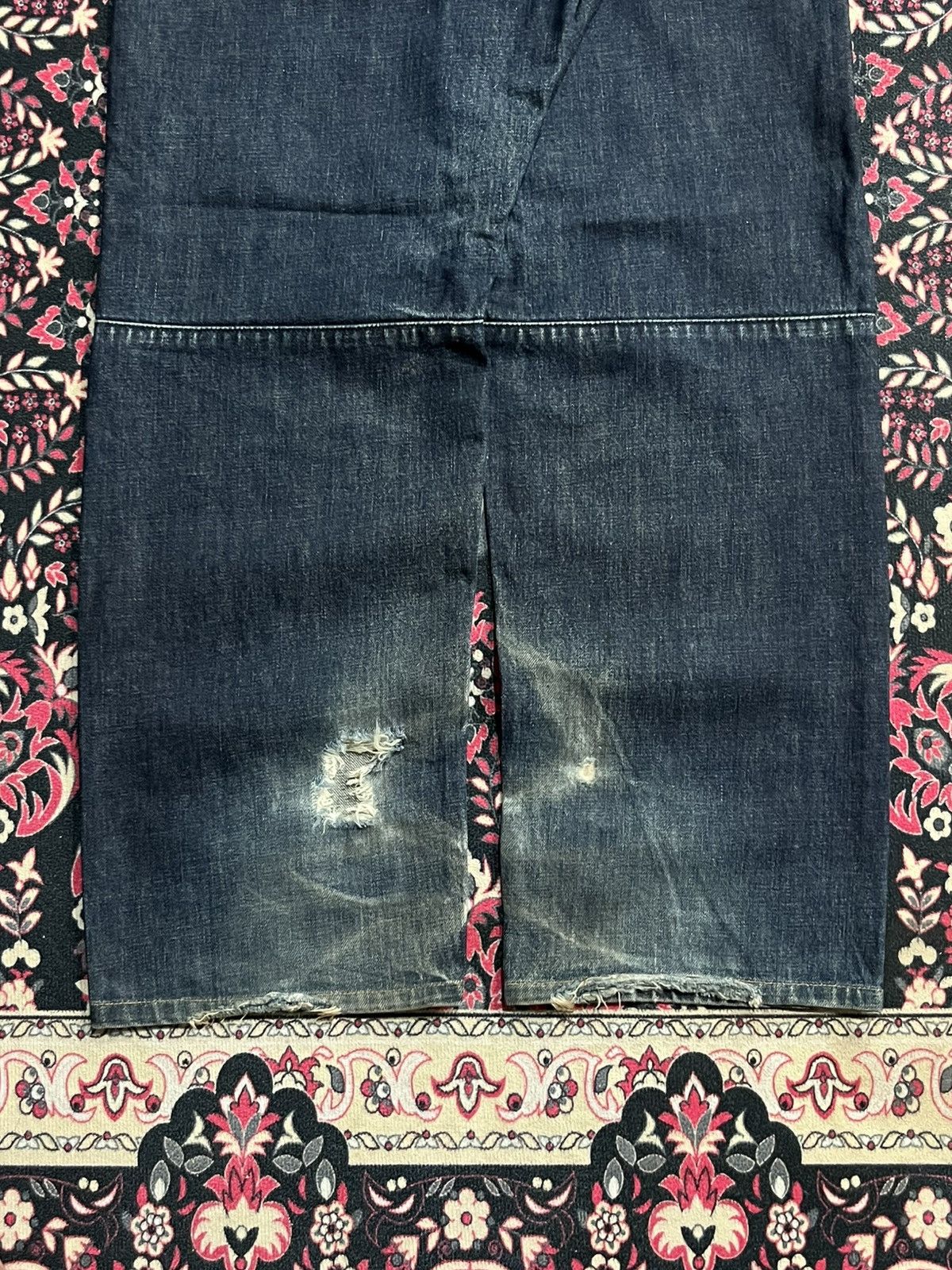Edwin Vintage Edwin E Function Dark Blue Washed Distressed Jeans Size US 29 - 11 Thumbnail