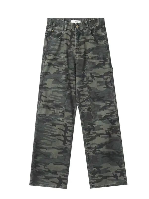 Japanese Brand VIBE Retro camouflage casual straight wide-leg trousers Size US 32 / EU 48 - 5 Thumbnail
