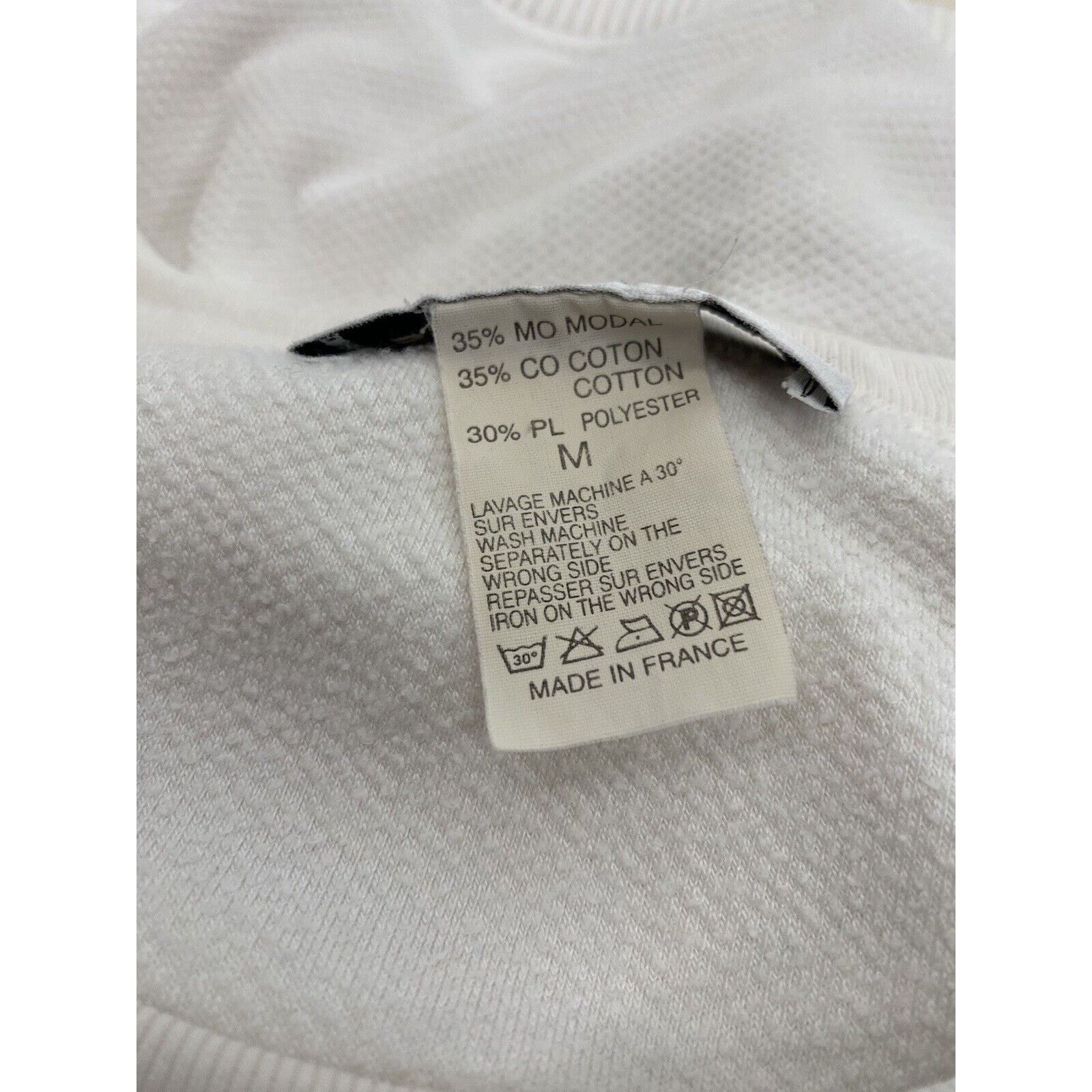Sonia Rykiel VTG Sonia Rykiel Crew Neck Sweatshirt White M Velour Stripes Size M / US 6-8 / IT 42-44 - 10 Thumbnail