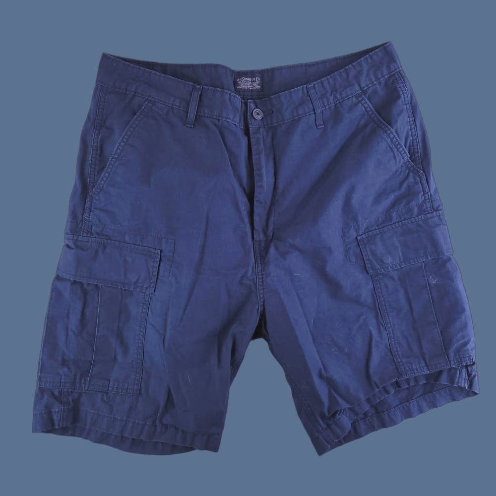 Levi's Levi's Shorts Mens 36 Blue Ripstop Cargo Utility navy Cargo Shorts Blue 36 Men Regular Navy Mens Size US 36 / EU 52 - 1 Thumbnail