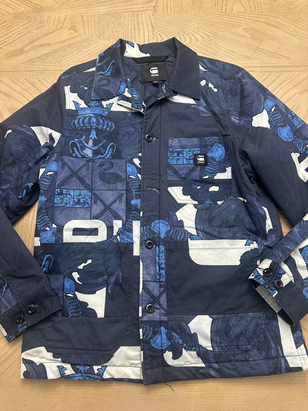 G-Star G-Star Raw Blake Padded Jacket Mens Size L Blue Button Up Size US L / EU 52-54 / 3 - 1 Thumbnail