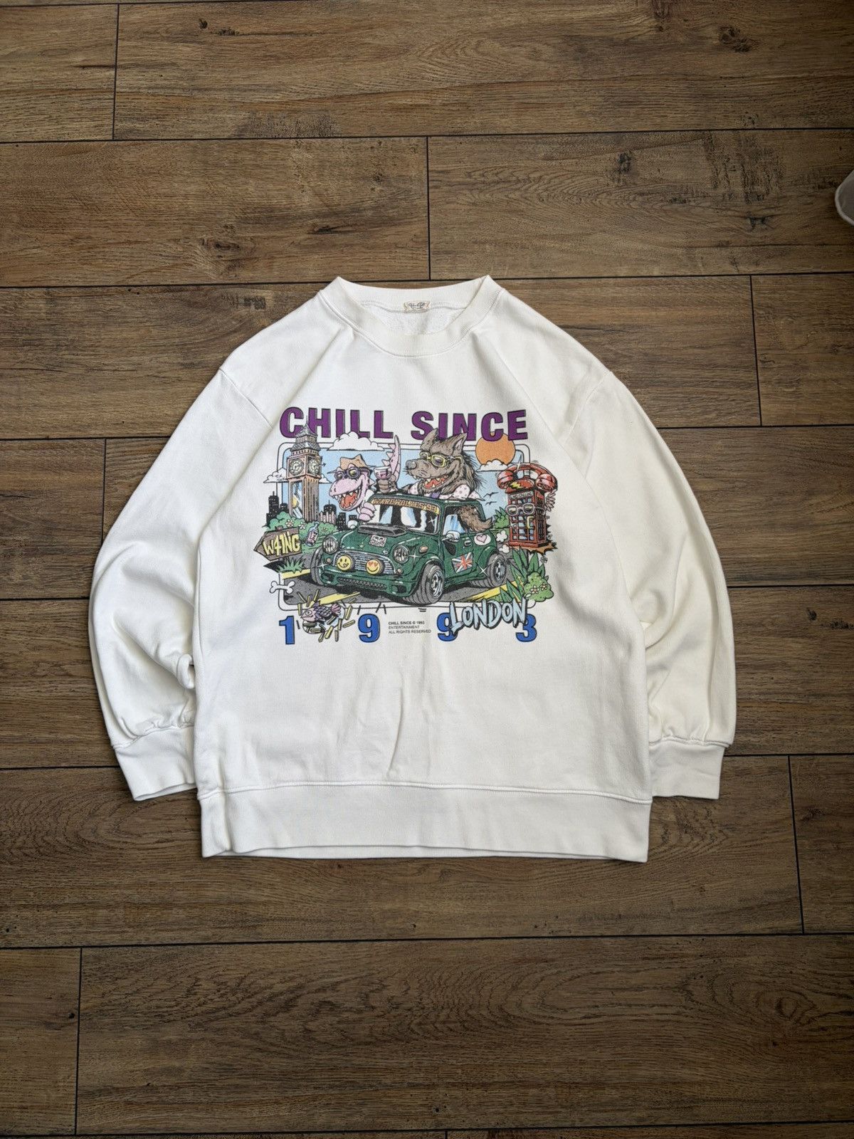 Other Vintage Chill Since London 1993 Distressed Sweatshirt Size US M / EU 48-50 / 2 - 1 Thumbnail