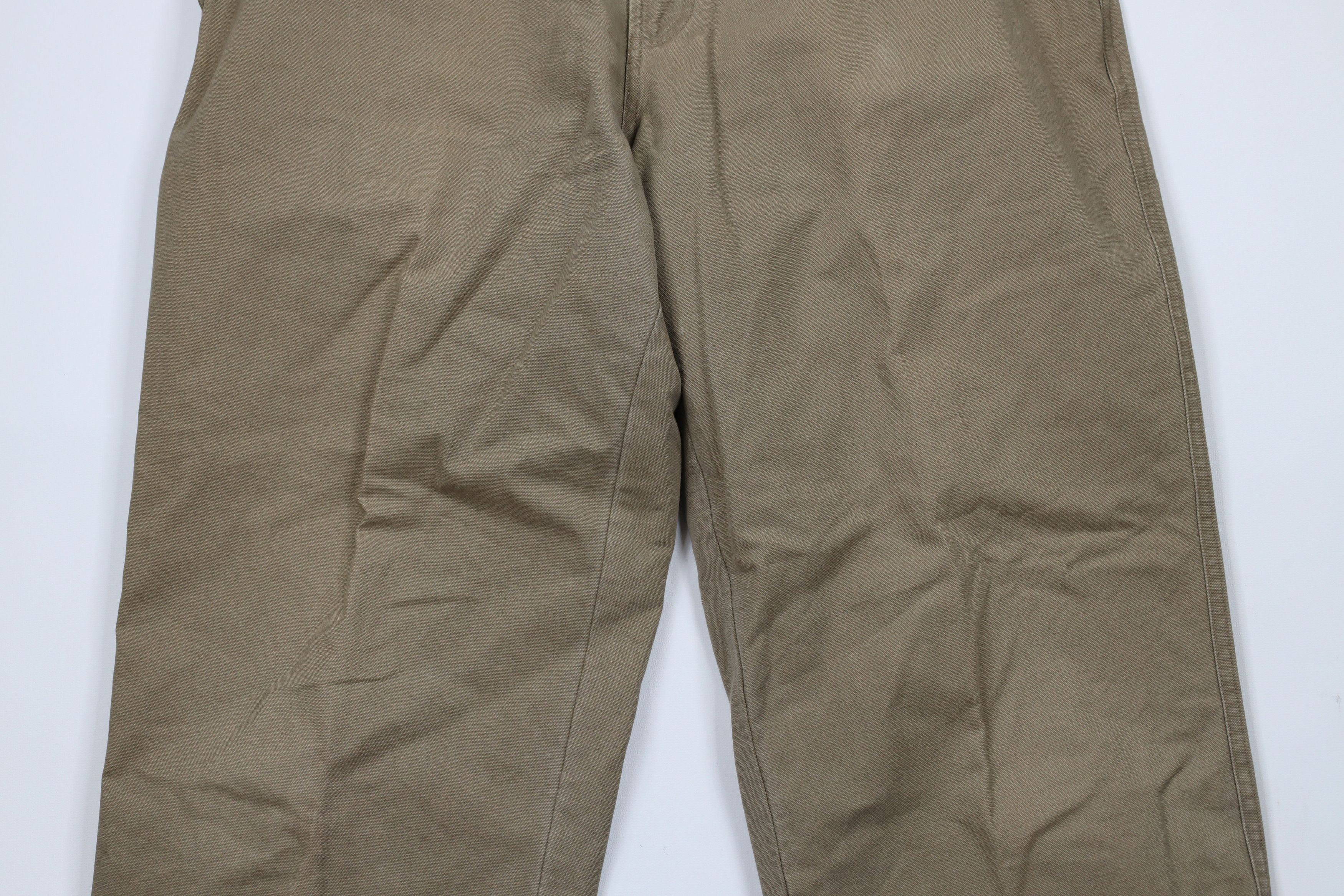 Columbia × Vintage Vintage Columbia Wide Leg Canvas Dungaree Pants Beige Size US 36 / EU 52 - 3 Thumbnail