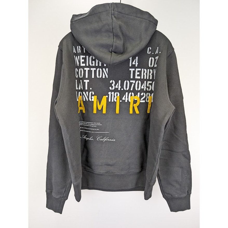 Amiri o1rshd1 Miltary Specs Stencil Hoodie in Black Size US S / EU 44-46 / 1 - 11 Thumbnail