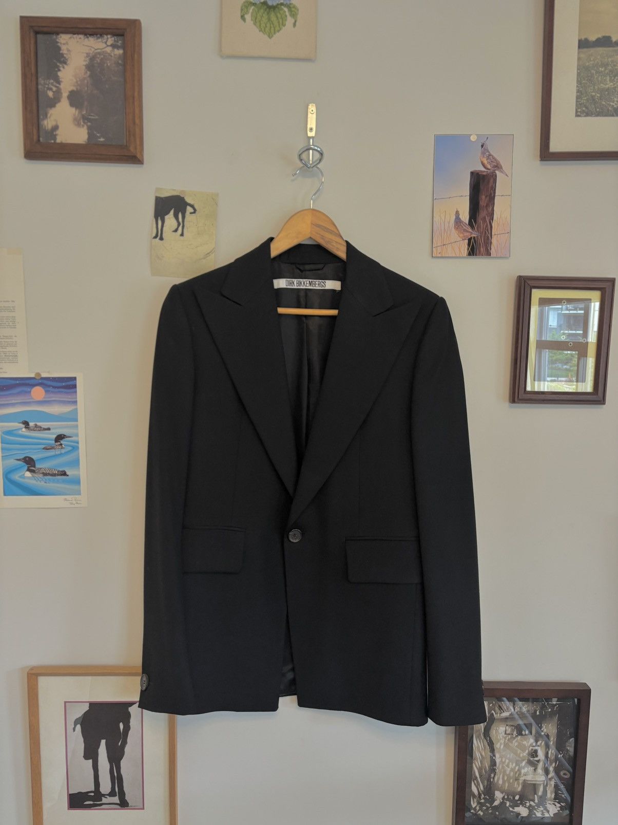 Dirk Bikkembergs Dirk Bikkembergs 90’s Peak Lapel Virgin Wool Blazer Size 46R - 1 Thumbnail