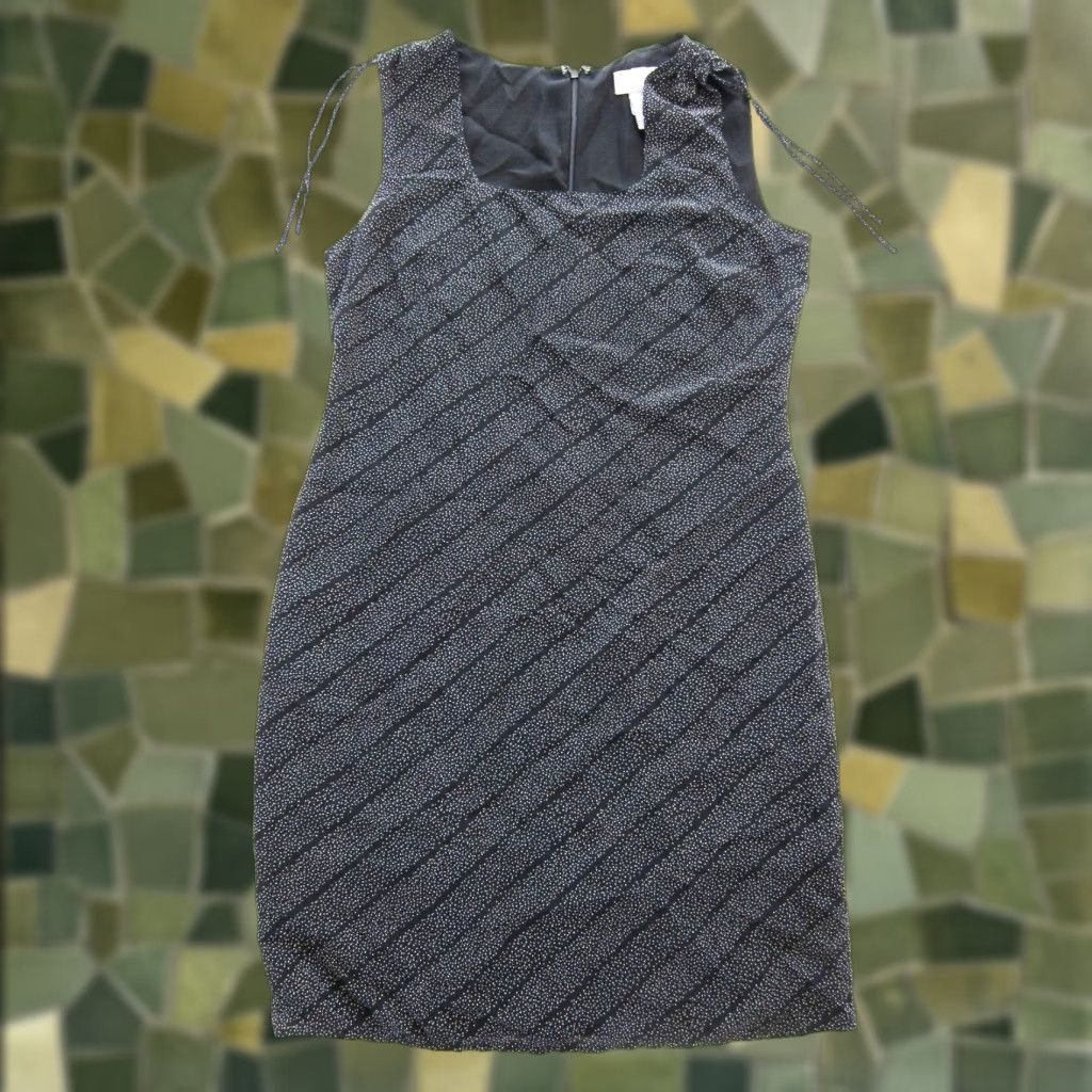 Old Navy Old Navy Sleeveless Sheath Shift Midi Dress Black 8 Polka Dot 100% polyester Vintage Women Tank Dress Zipper Back 36" hem Size M / US 6-8 / IT 42-44 - 1 Thumbnail