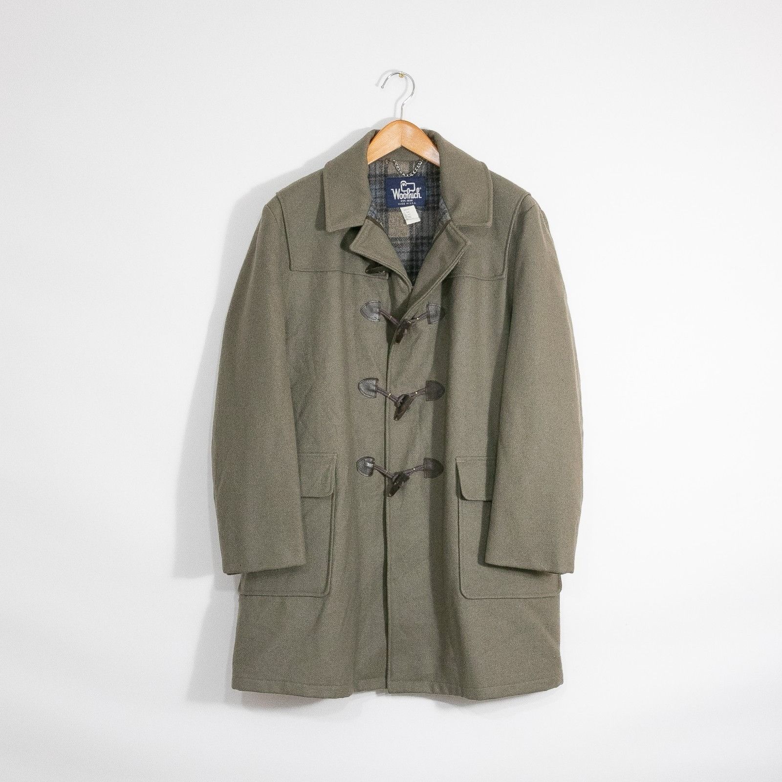 Woolrich Woolen Mills Vintage Woolrich Wool Toggle Coat Mens 44 - Flannel Lined Size US XL / EU 56 / 4 - 1 Thumbnail
