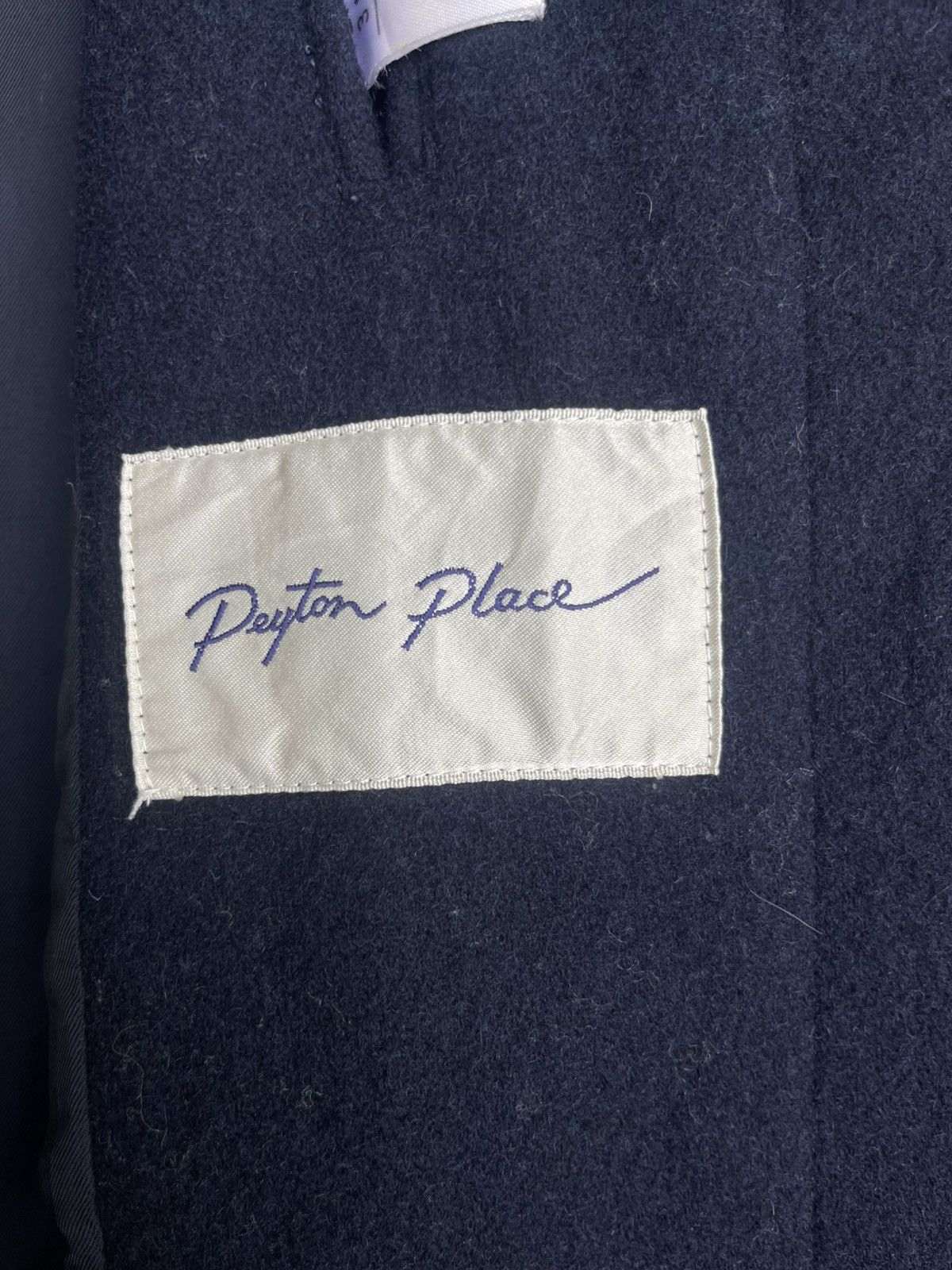 PPFM Peyton Place Wool Dark Navy Overcoat Hidden Placket Size US L / EU 52-54 / 3 - 3 Thumbnail
