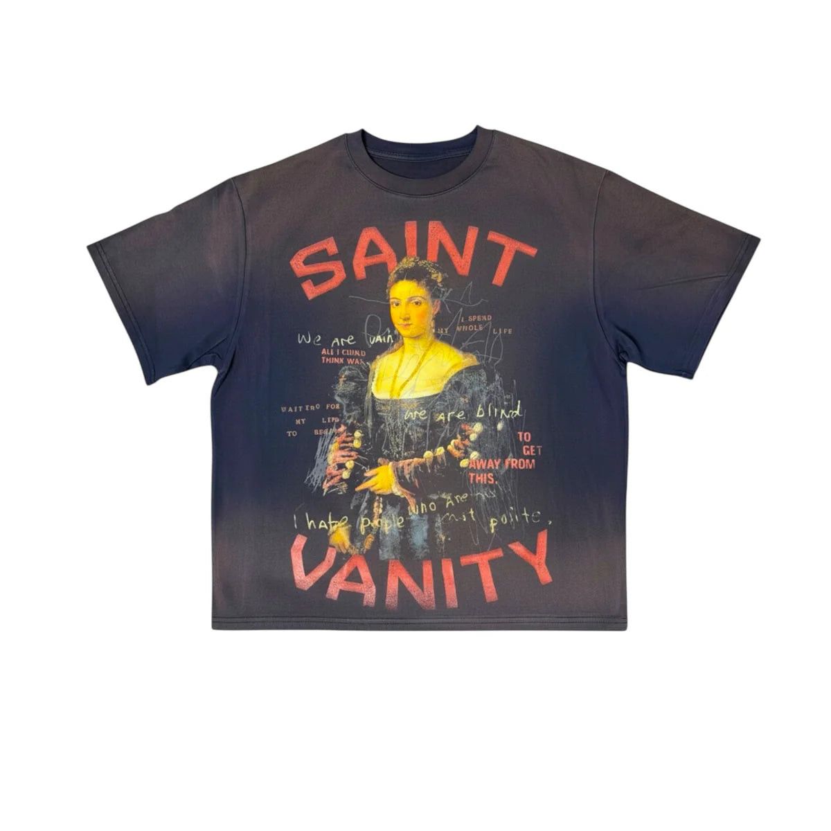 Saint Vanity Elizabeth Distressed Tee Black Size US XL / EU 56 / 4 - 1 Preview