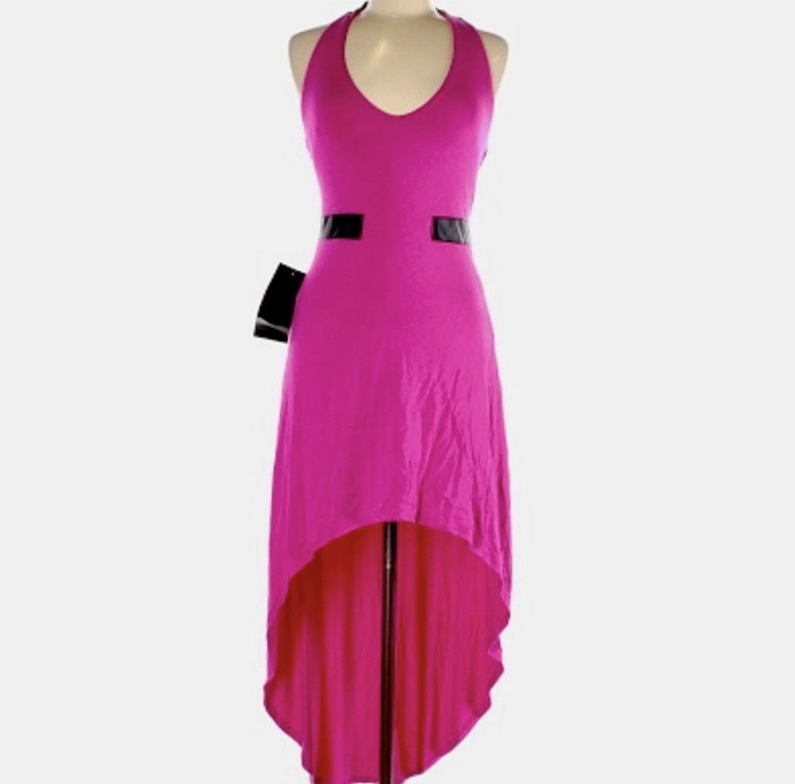 Bebe BEBE HOT PINK HIGH LOW T BACK HALTER DRESS Size S / US 4 / IT 40 - 5 Thumbnail