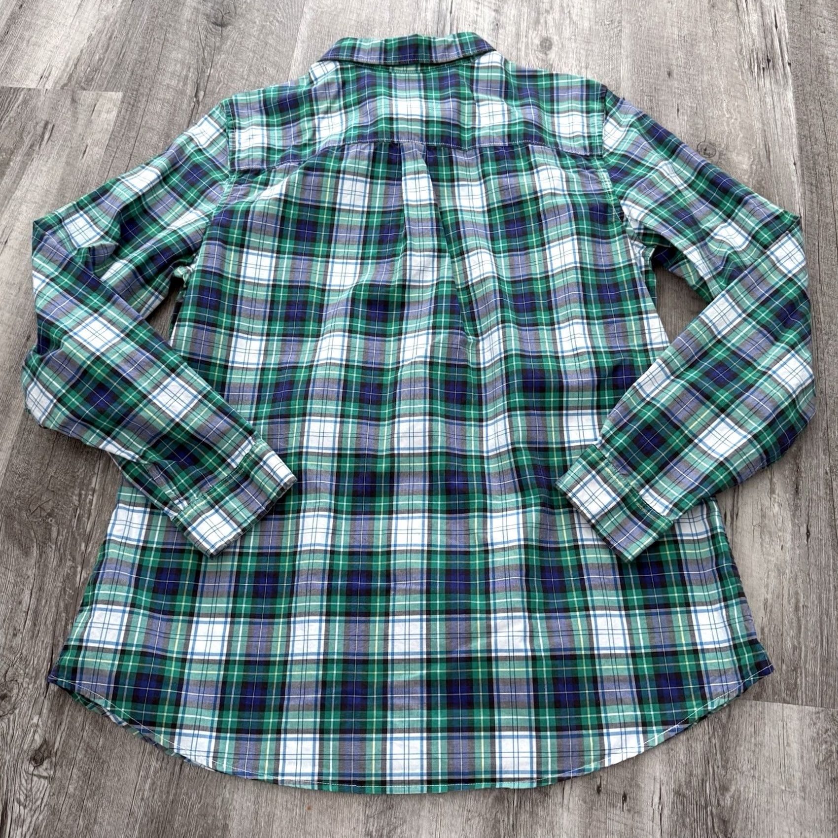 Vintage VINTAGE LL Bean Button Up Shirt Womens L Tartan Plaid Blue Green Long Sleeve Woven Size L / US 10 / IT 46 - 5 Thumbnail