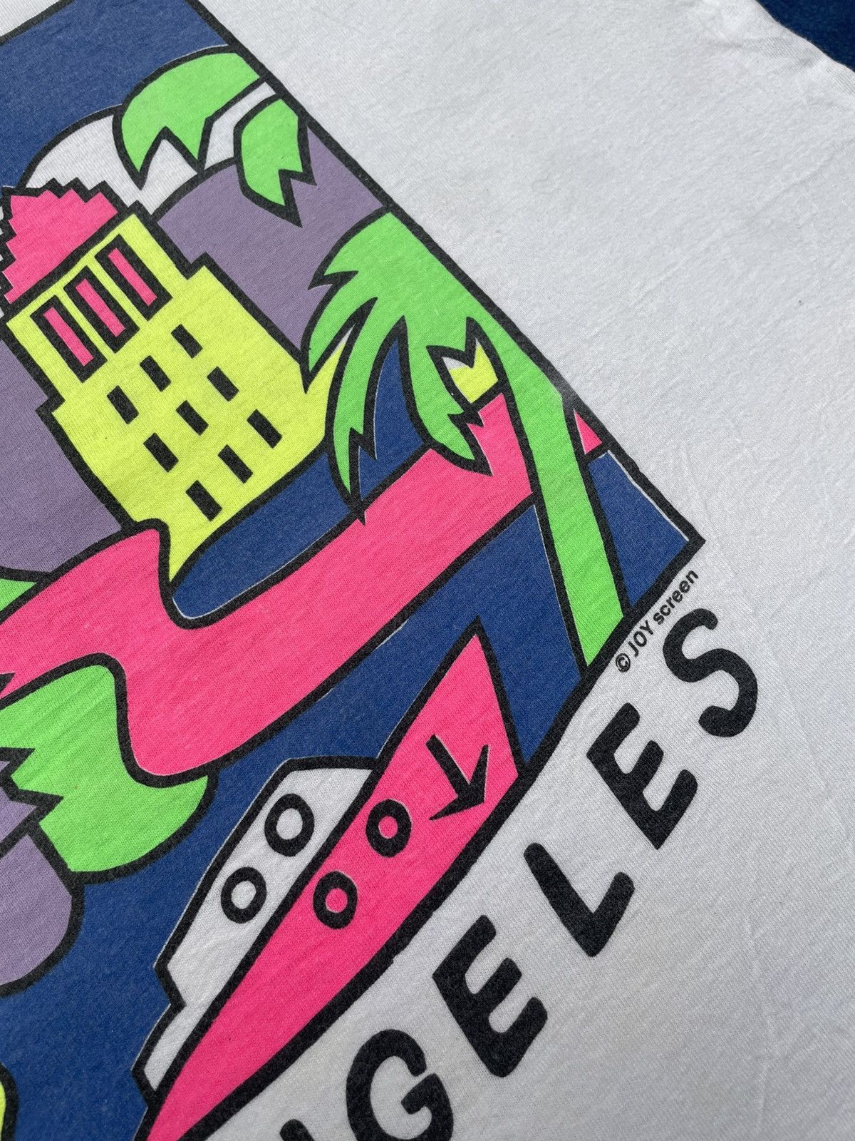 Vintage Vintage Single Stitch Los Angeles Pop Art Graphic T-Shirt Size US L / EU 52-54 / 3 - 4 Thumbnail