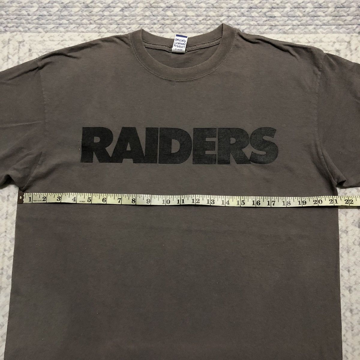 NFL × Vintage Rare Sunfaded Vintage NFL Oakland Raiders Spell Out Tees Size US L / EU 52-54 / 3 - 15 Thumbnail