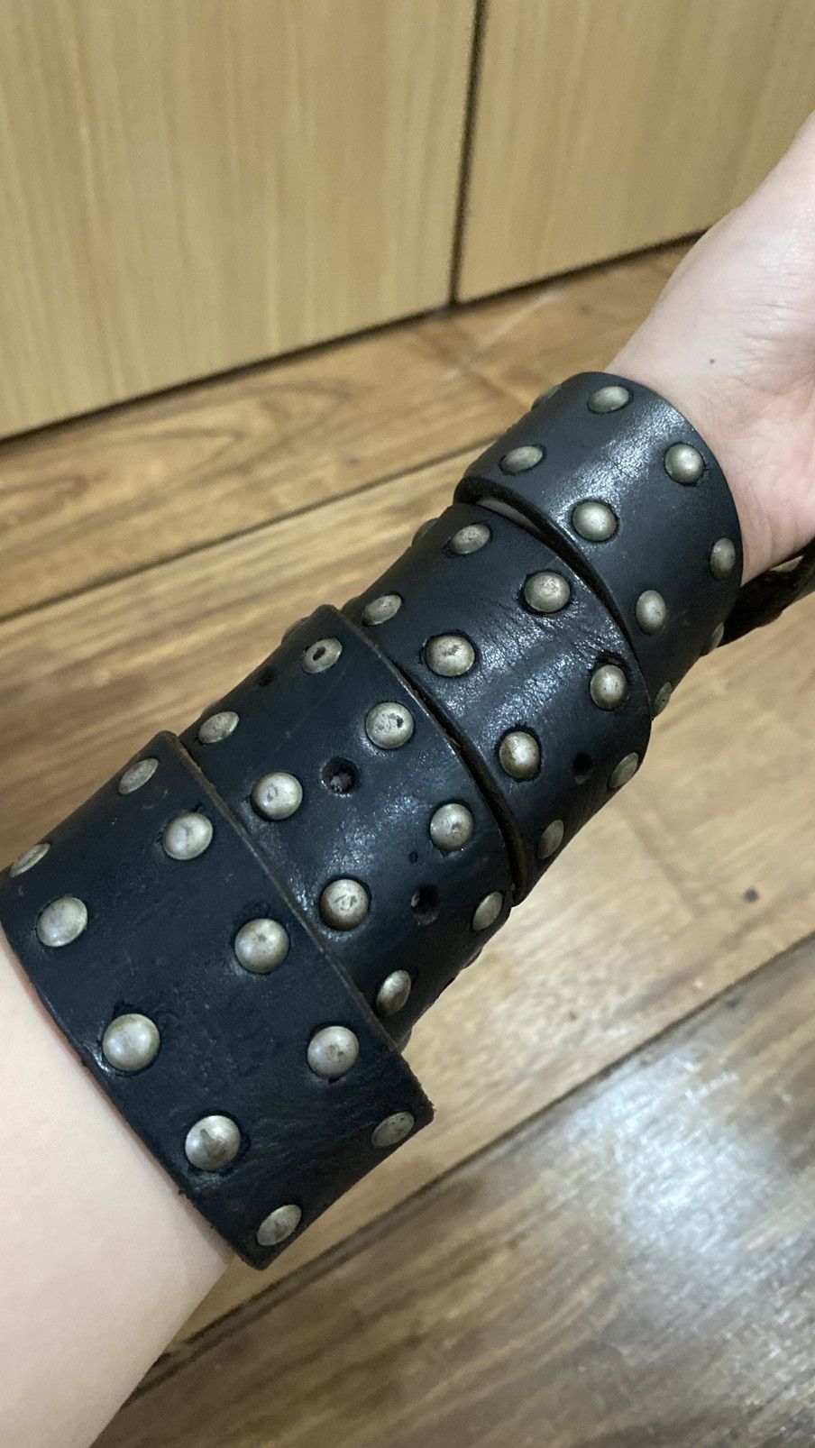 Vintage Y2K belt vintage leather opt jeans punk Size ONE SIZE - 2 Thumbnail