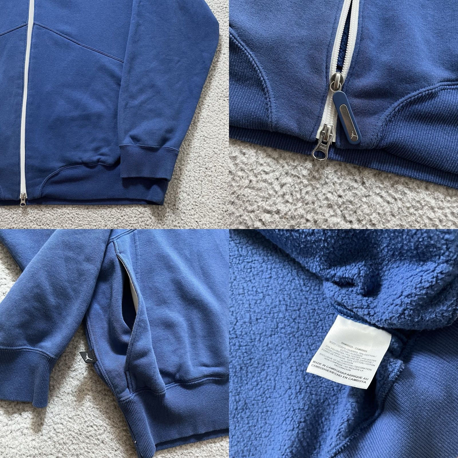 Jordan Brand Jordan Hoodie Mens XL Blue Sweatshirt Jumpman Logo Y2K Vintage 23 Full Zip Size US XL / EU 56 / 4 - 9 Thumbnail