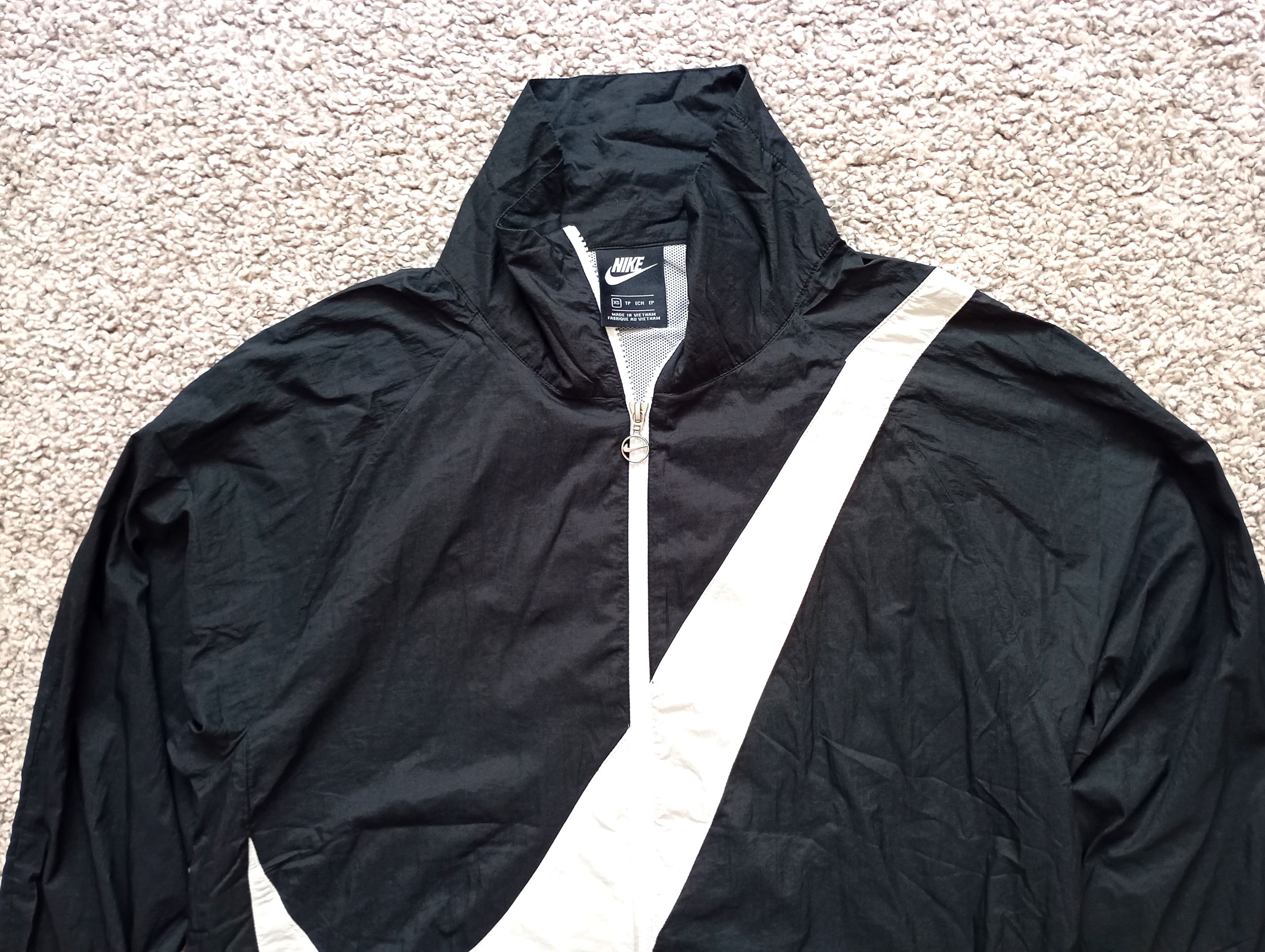 Nike × Vintage Vintage Nike Track Jacket Big Logo Swoosh Y2K Drill 90s Size US XS / EU 42 / 0 - 2 Thumbnail