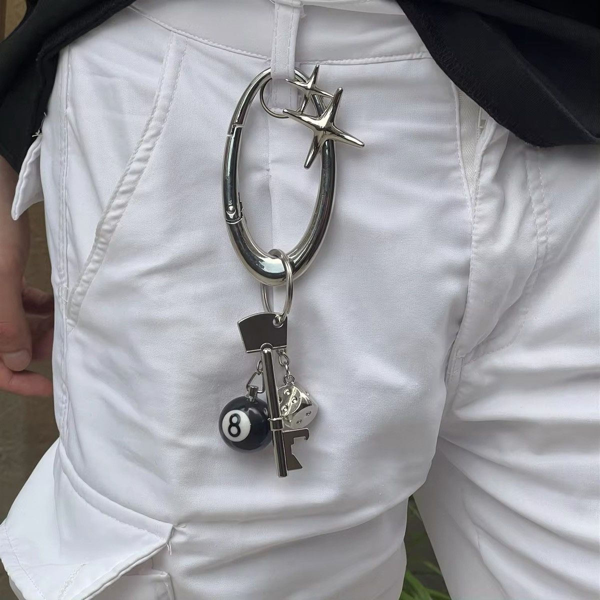 Other Star Silver Carabiner Set Keychain Size ONE SIZE - 1 Thumbnail