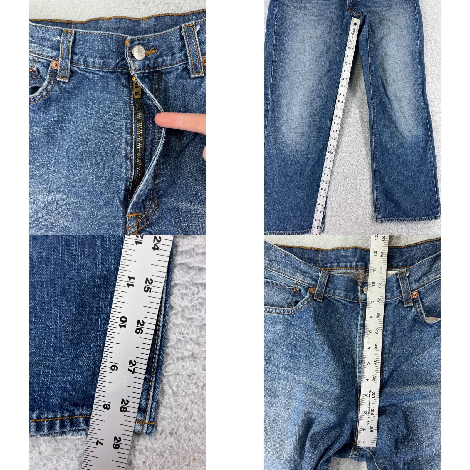 Lucky Brand Lucky Brand Jeans Mens 32 Blue Denim Classic Fit Straight Rivington Cotton Shirt Jeans? Size US 32 / EU 48 - 8 Thumbnail