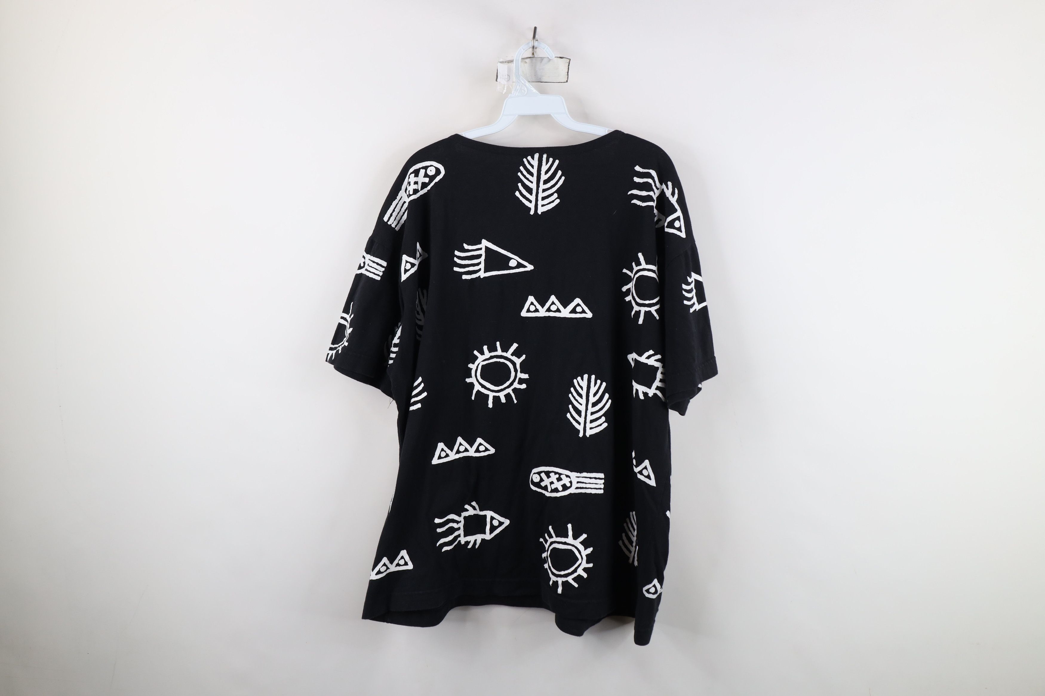 Vintage Vintage 90s Lagenlook Abstract Art Baggy Fit T-Shirt USA Size L / US 10 / IT 46 - 11 Thumbnail