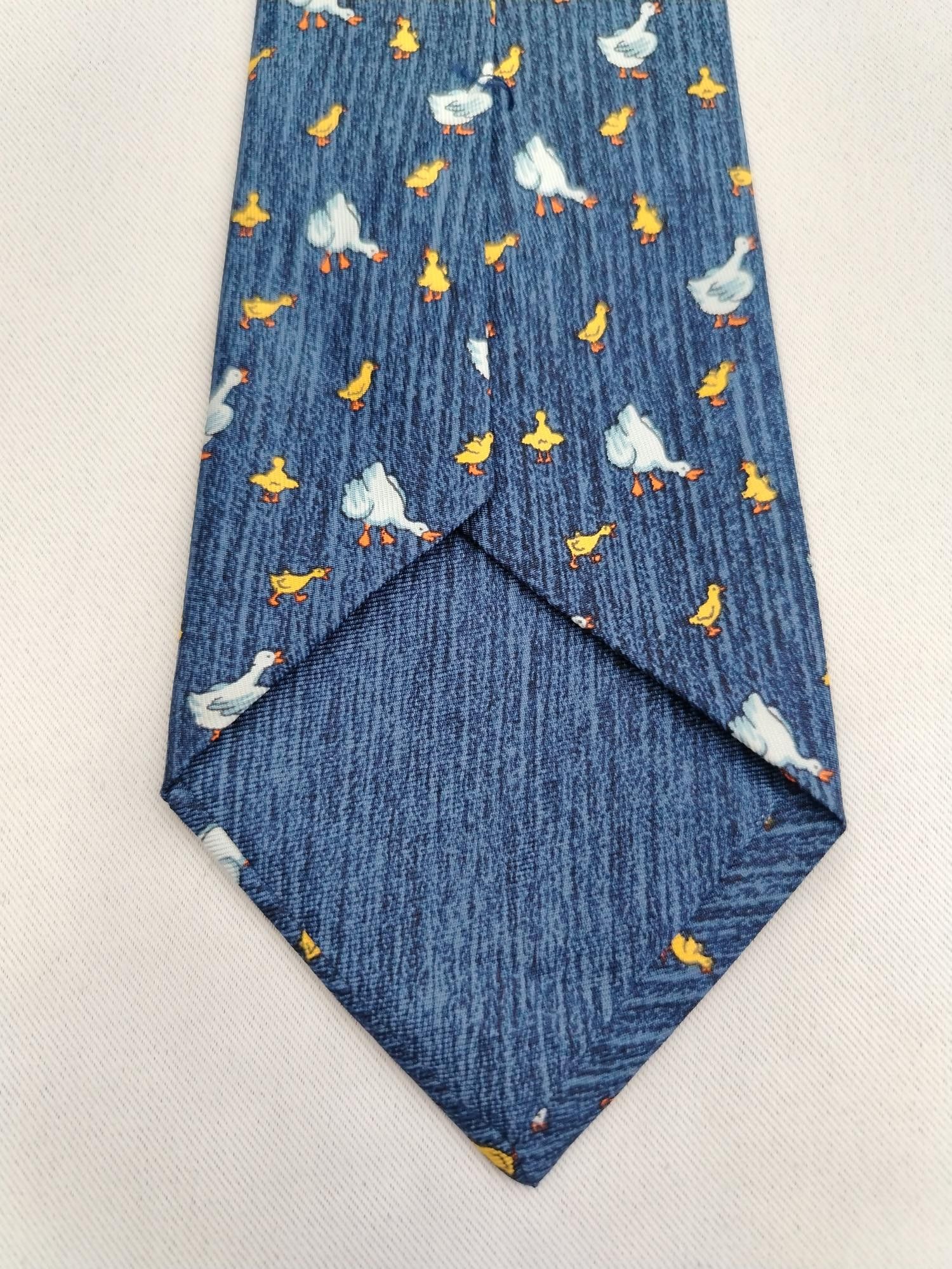 Hermes Hermes Paris 7595 SA Silk Necktie Duckling Pattern Tie Size ONE SIZE - 9 Thumbnail