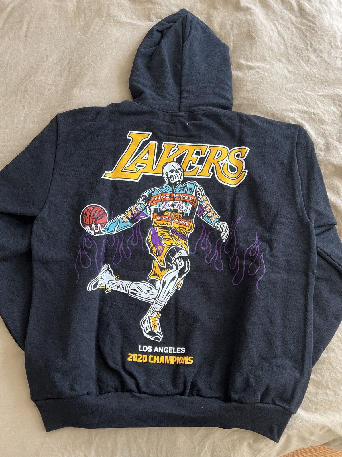 image of Warren Lotas Lebron Lakers Hoodie in Black, Men's (Size XL)