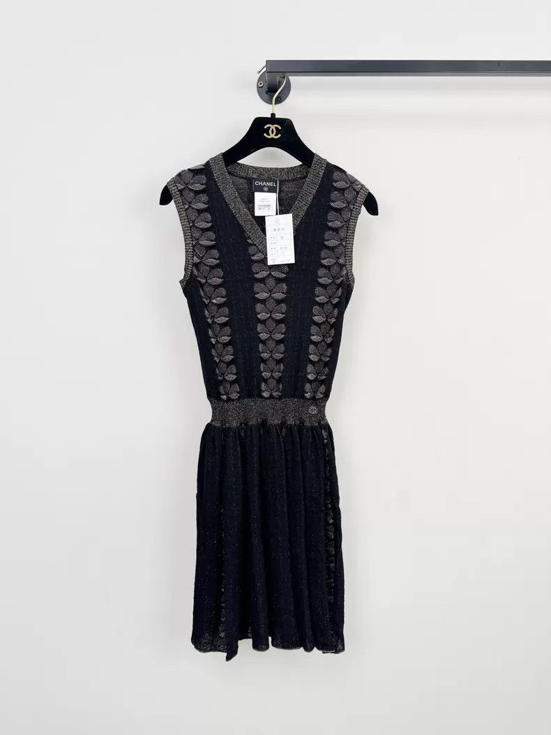 Chanel Chanel Petal gold silk dress Size XXS / US 00 / IT 34 - 1 Thumbnail