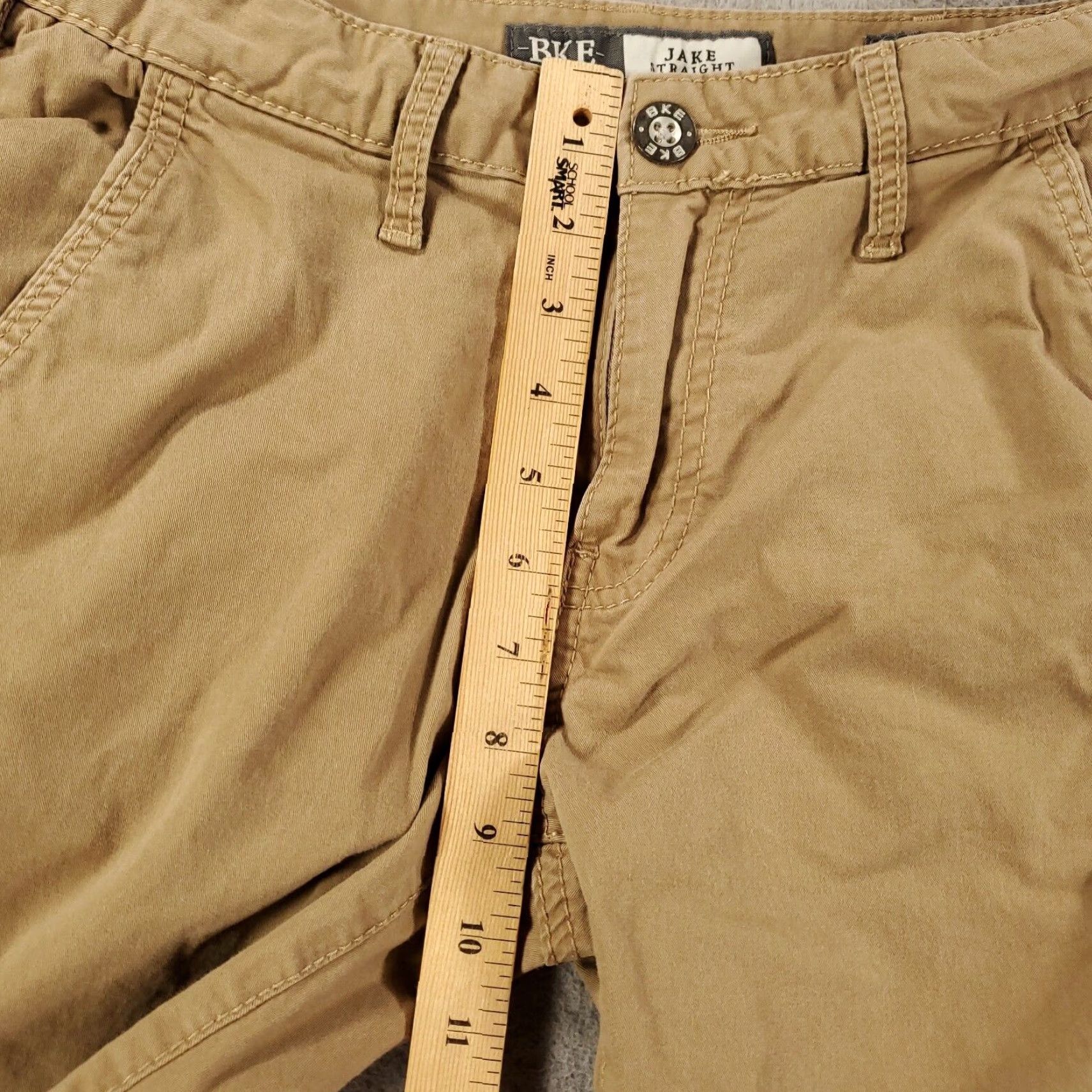 Vintage BKE Pants Mens 28S Jake Straight Tan Chino Stretch Flex 28S 28x29 Pants Casual 5-Pocket Buckle Bke Classic Size US 28 / EU 44 - 5 Thumbnail