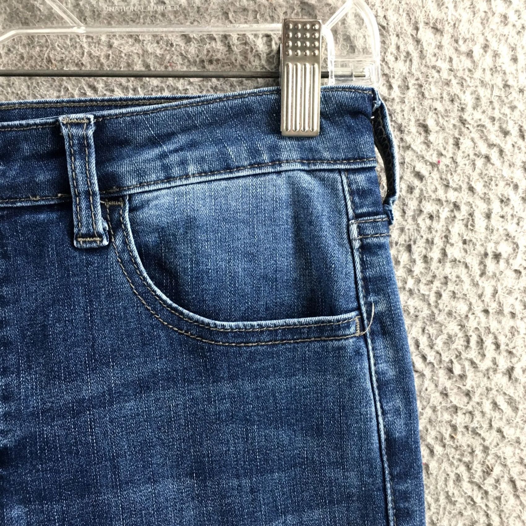 Vintage Kancan Skinny Jeans Womens 27 Blue Denim Mid Rise Zip Fly Pockets Jeans 28 Inseam Size 27" / US 4 / IT 40 - 4 Thumbnail
