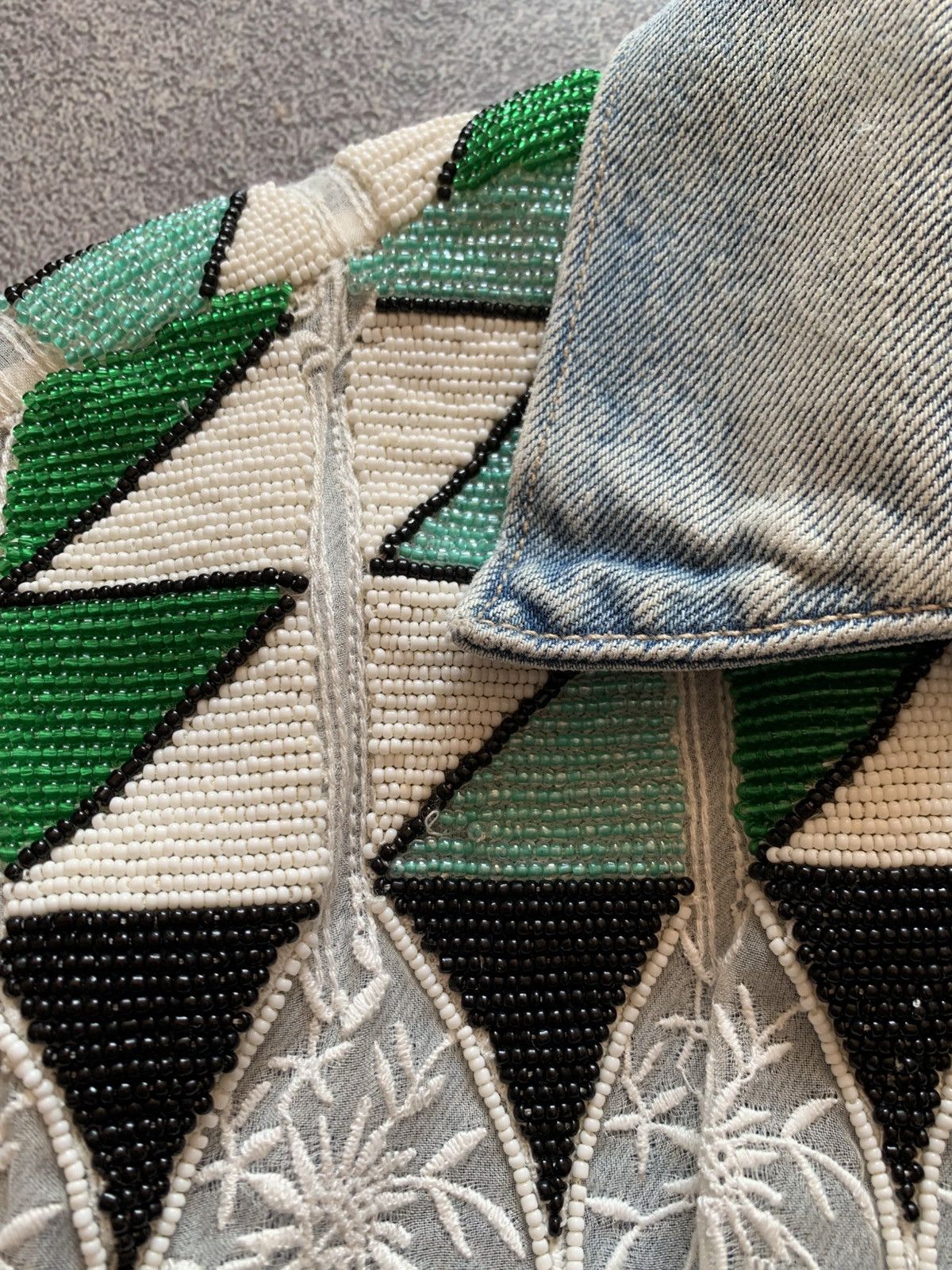 Levi's Made & Crafted Levi's Made&Crafted Trucker Hand Beaded Jacket Lace Size0/XS Size XS / US 0-2 / IT 36-38 - 3 Thumbnail