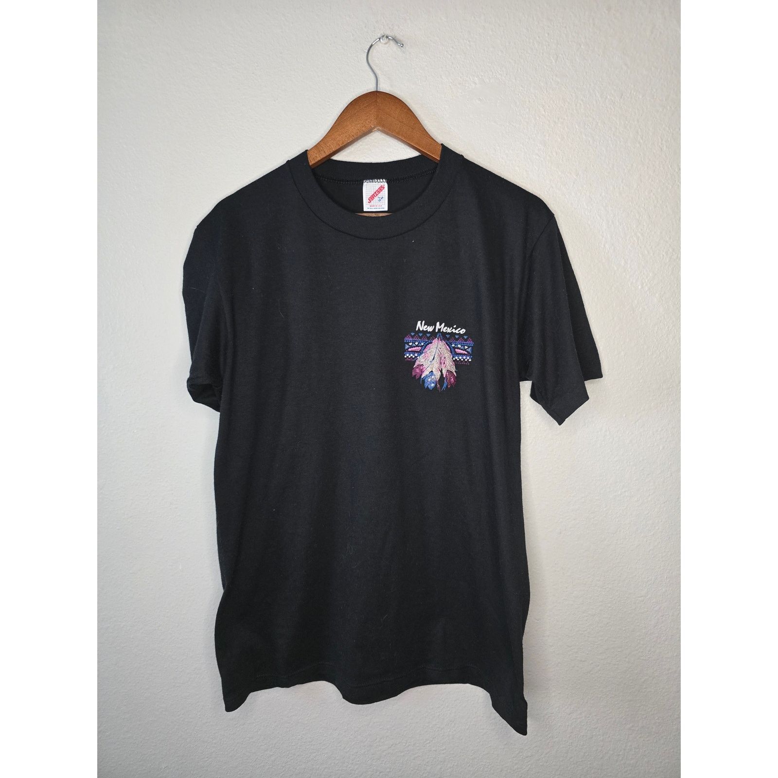 Jerzees × Vintage Vintage Test Shirt New Mexico Vermont Winter L Black Tee Size US L / EU 52-54 / 3 - 3 Thumbnail