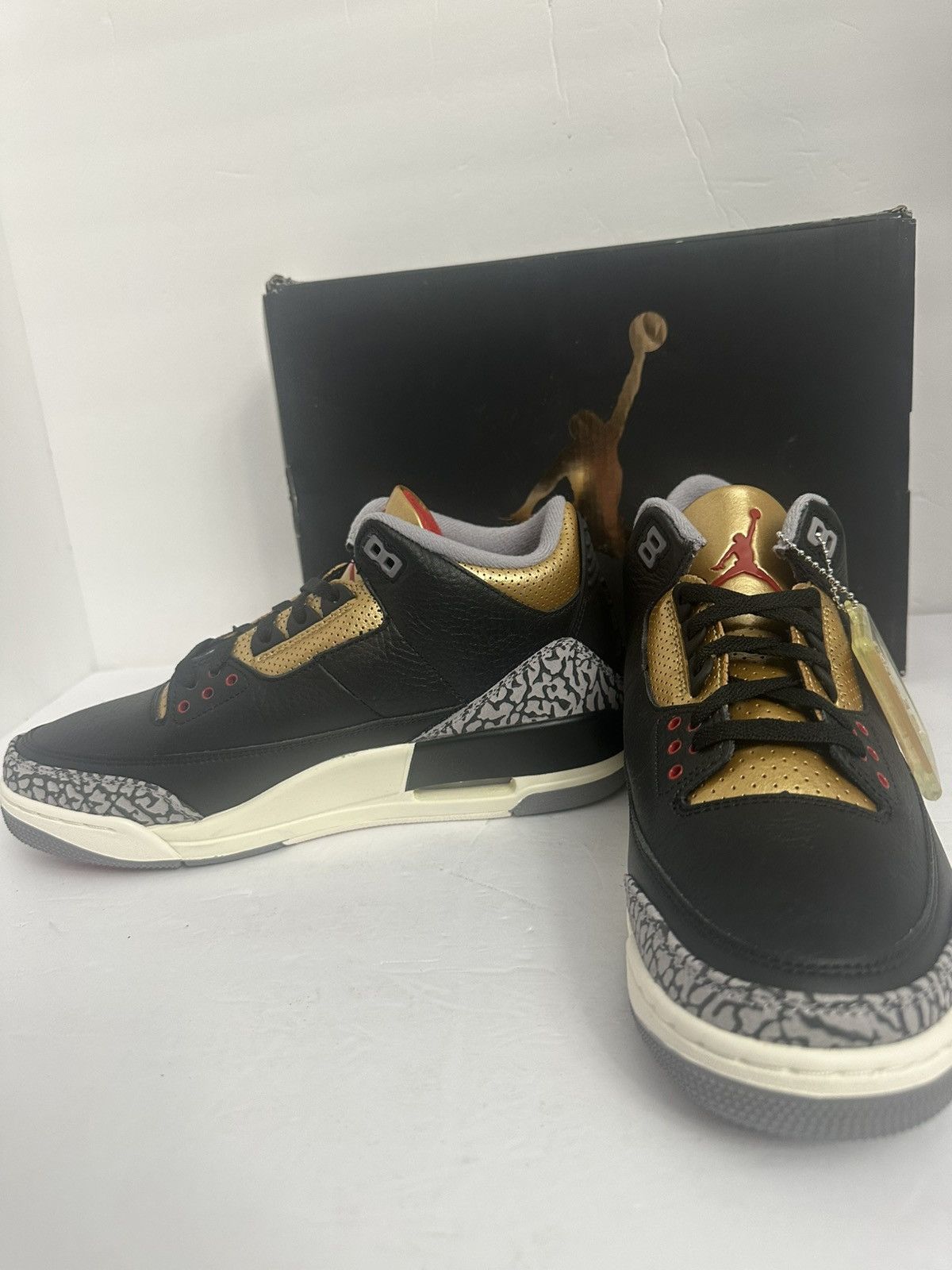 Nike Air Jordan 3 Retro Black Gold Size US 11 / IT 41 - 6 Thumbnail