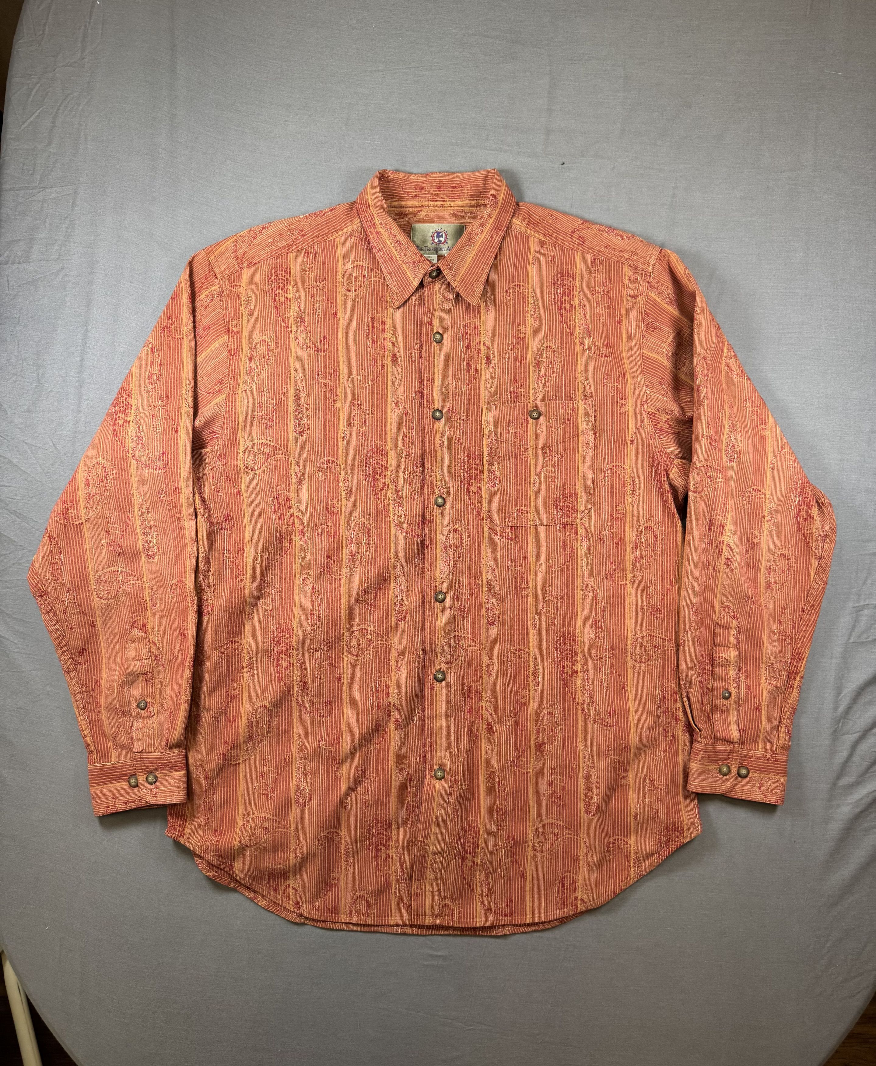 The Territory Ahead The Territory Ahead Shirt Cotton Woven Button Down Paisley Size US XL / EU 56 / 4 - 3 Thumbnail