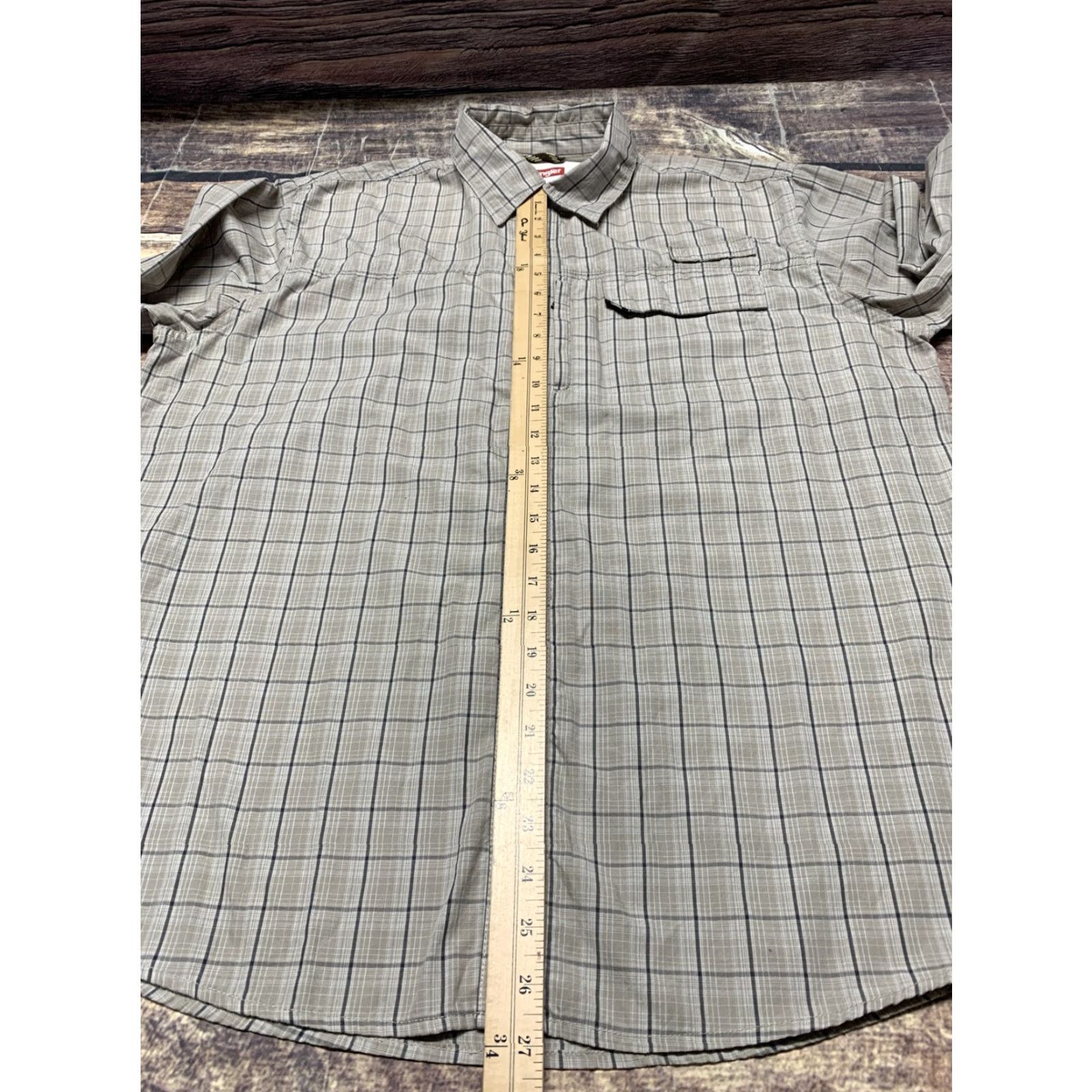 Wrangler Wrangler Mens Long Sleeve Shirt Tan Plaid Size Large Western Cowboy Button Down Size US L / EU 52-54 / 3 - 6 Thumbnail