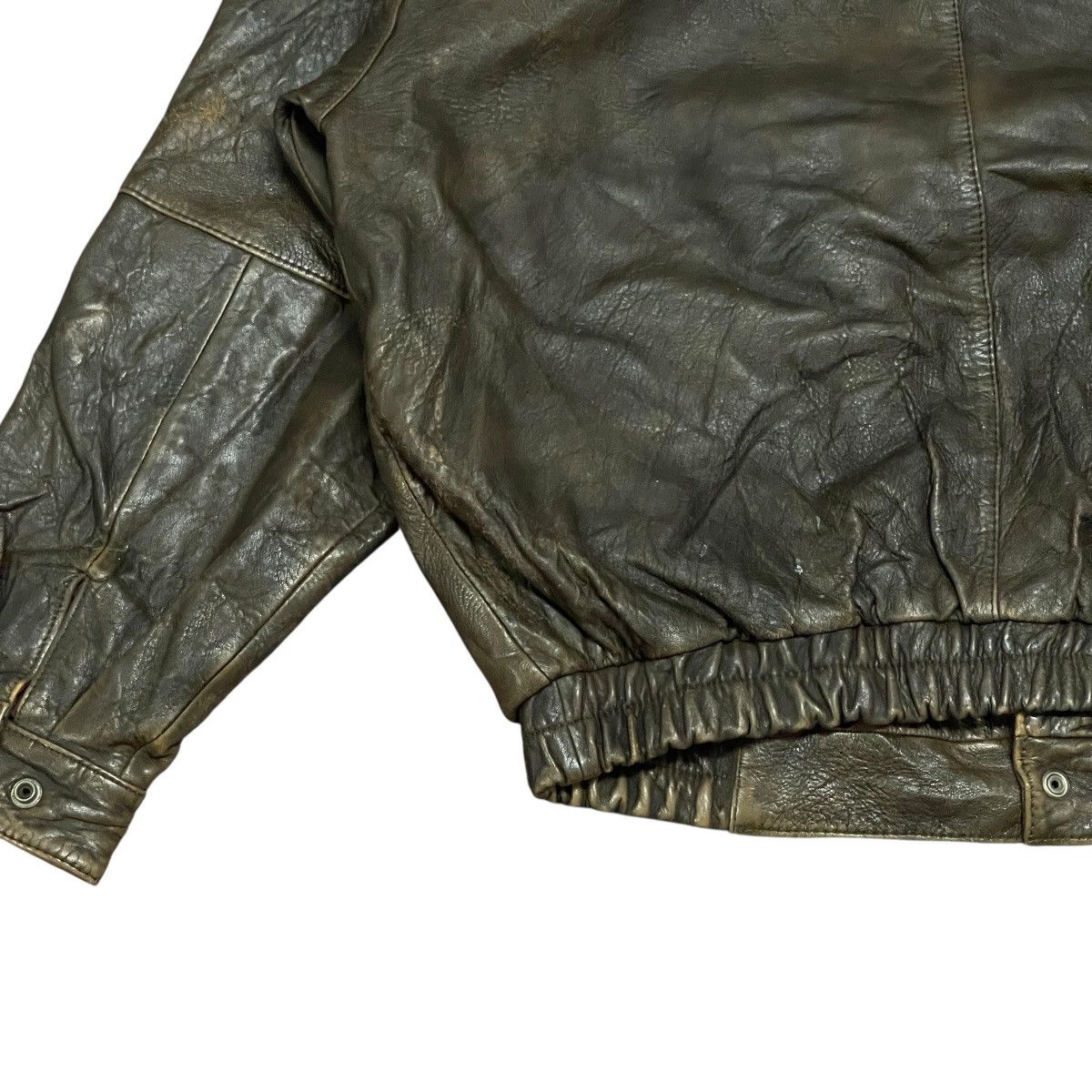 Leather Vintage Zufolo Sheepskin Flight Leather Bomber Jacket Size US L / EU 52-54 / 3 - 16 Thumbnail