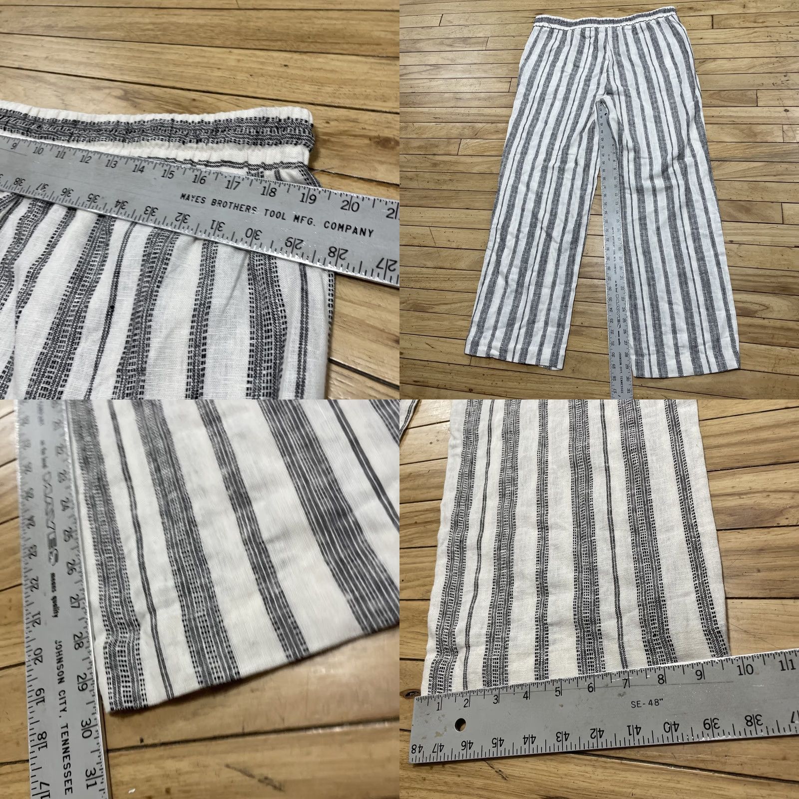 Vintage VINTAGE Marissa Olivia NEW Linen Pants Wide Leg XL 38x30 Cream Brown NWT Old Money Ladies Womens Pants Size 40" / US 18 - 9 Thumbnail