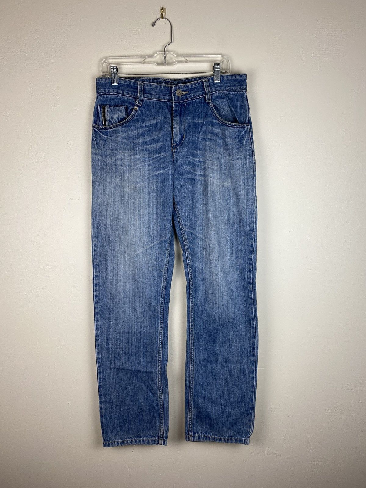 Designer × Versace × Vintage Versace Jeans Signature Blue Denim Jeans Back Embroidery Size US 32 / EU 48 - 2 Thumbnail