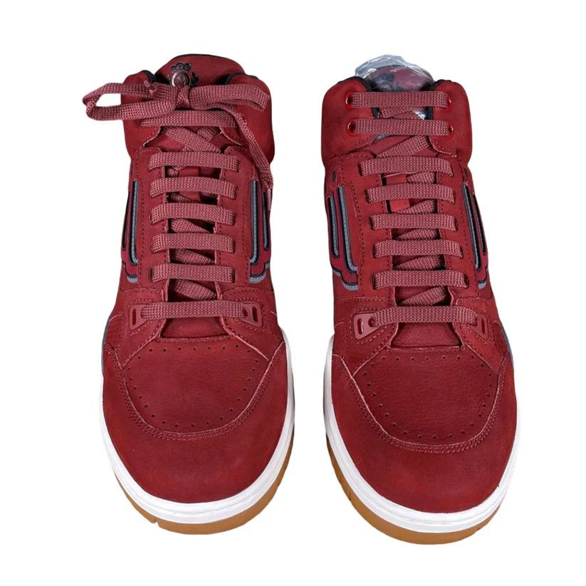 Bally o1y1224 Leather Hi-Top Sneakers in Dark Red Size US 7 / EU 40 - 3 Thumbnail