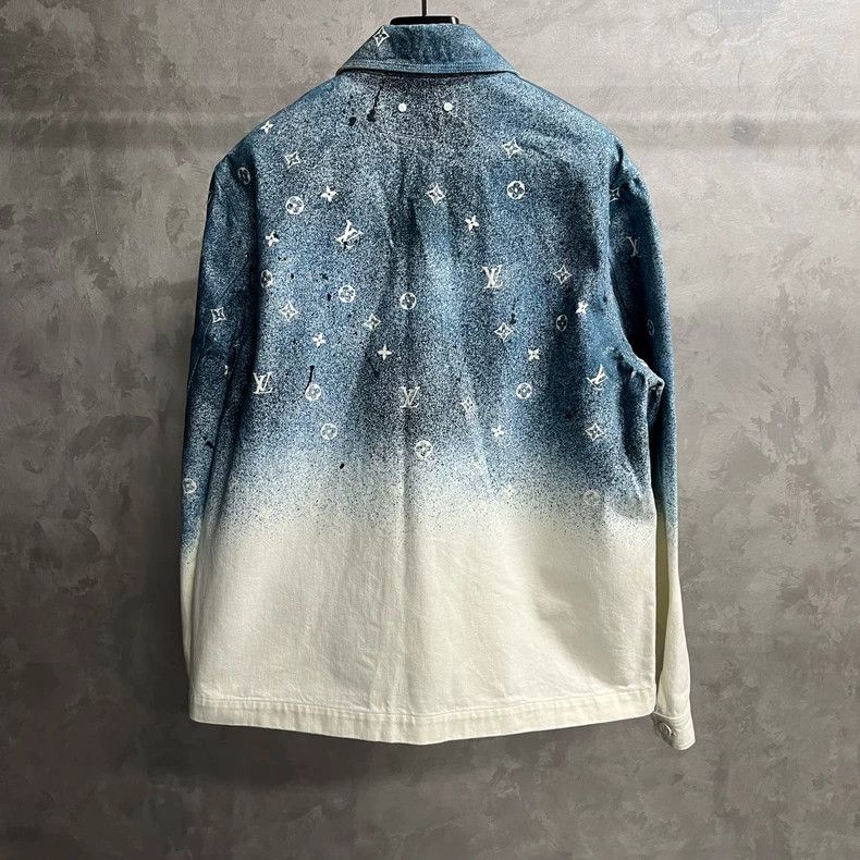 Louis Vuitton Louis Vuitton Blue and White Gradient Full Print Starry Sky Size US XL / EU 56 / 4 - 5 Thumbnail
